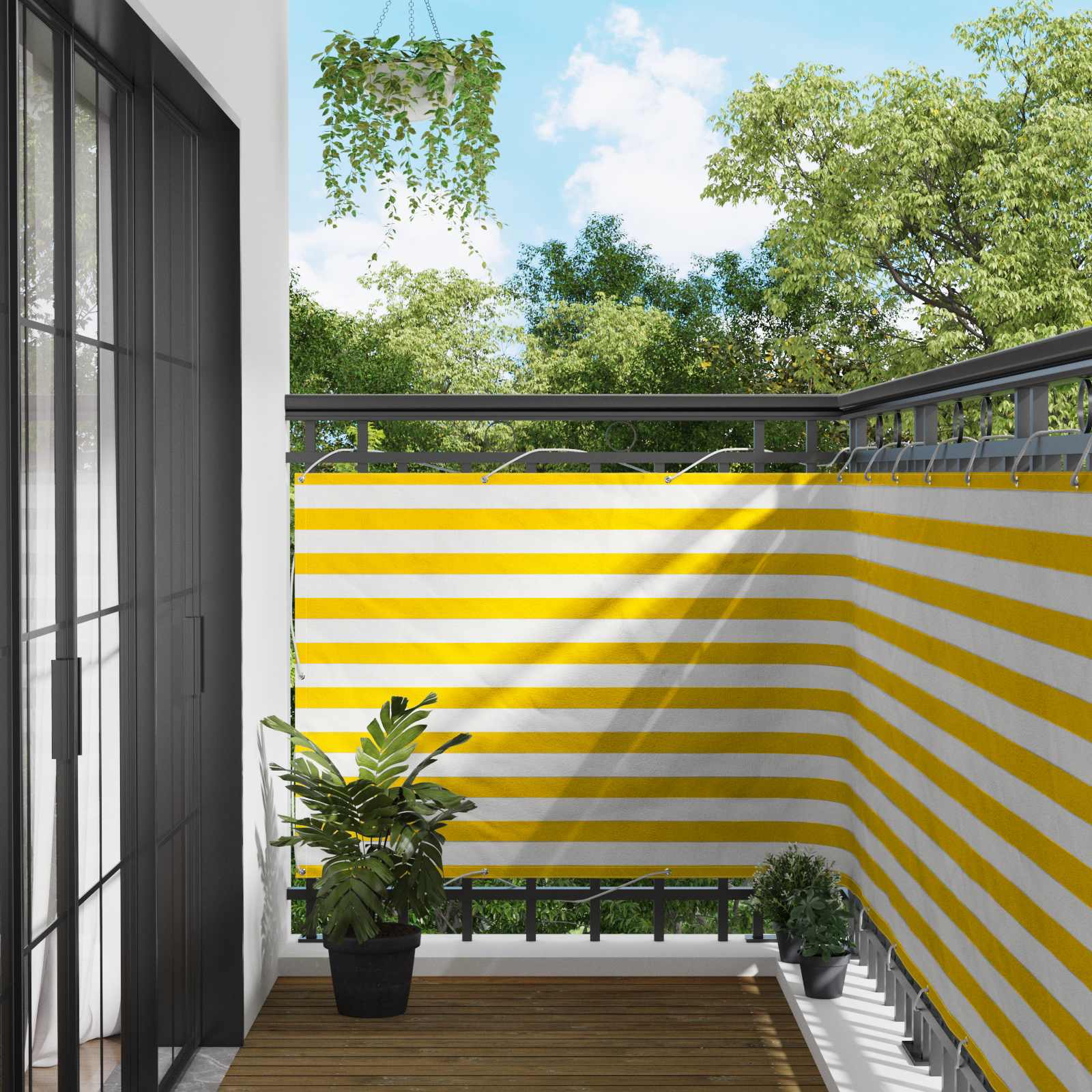 Balkonsichtschutz 110 x 600 cm Oxford-Stoff Rechteckig