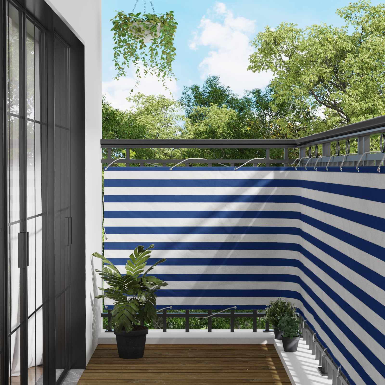 Balkonsichtschutz 110 x 700 cm Oxford-Stoff Rechteckig