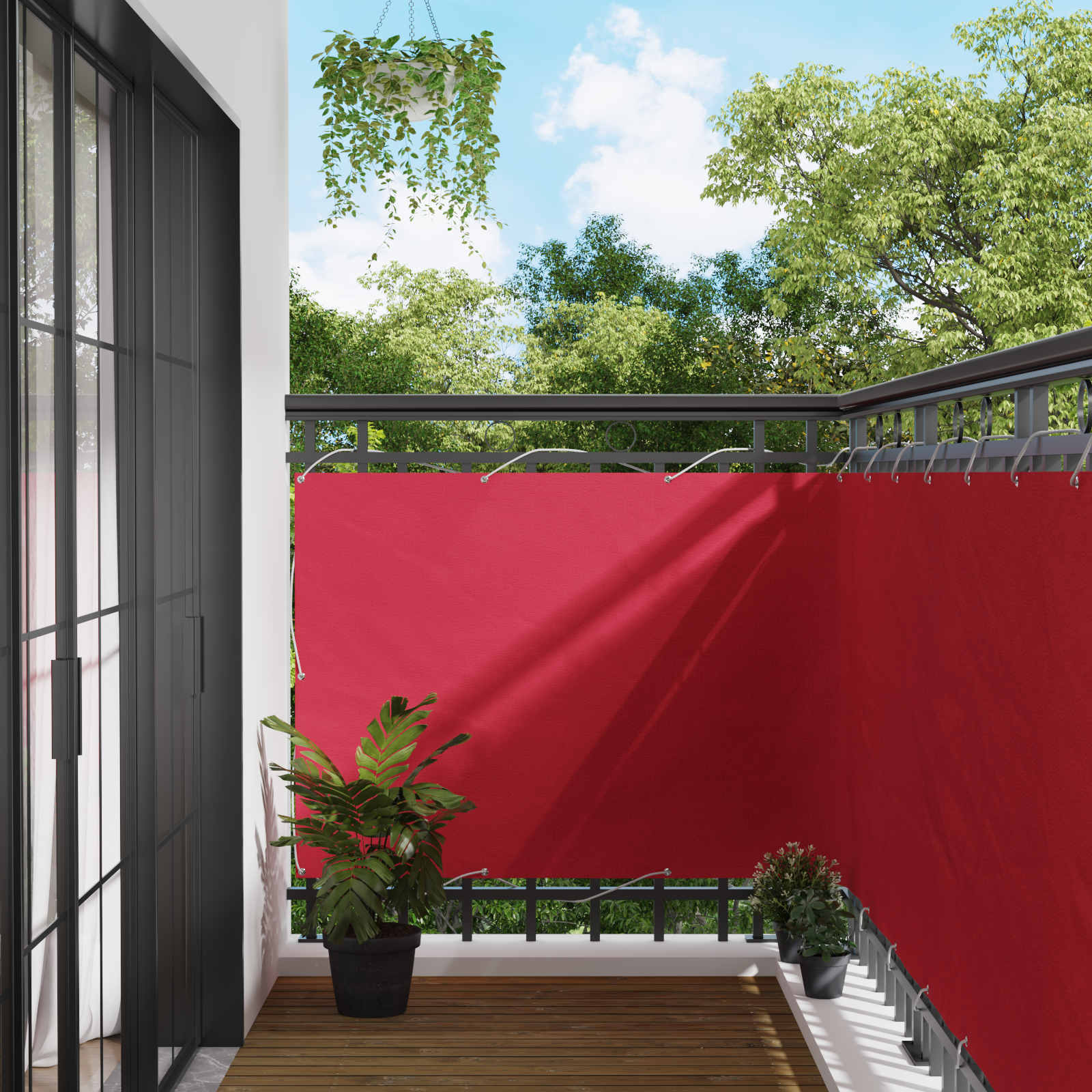 Balkonsichtschutz 120 x 700 cm Oxford-Stoff Rechteckig