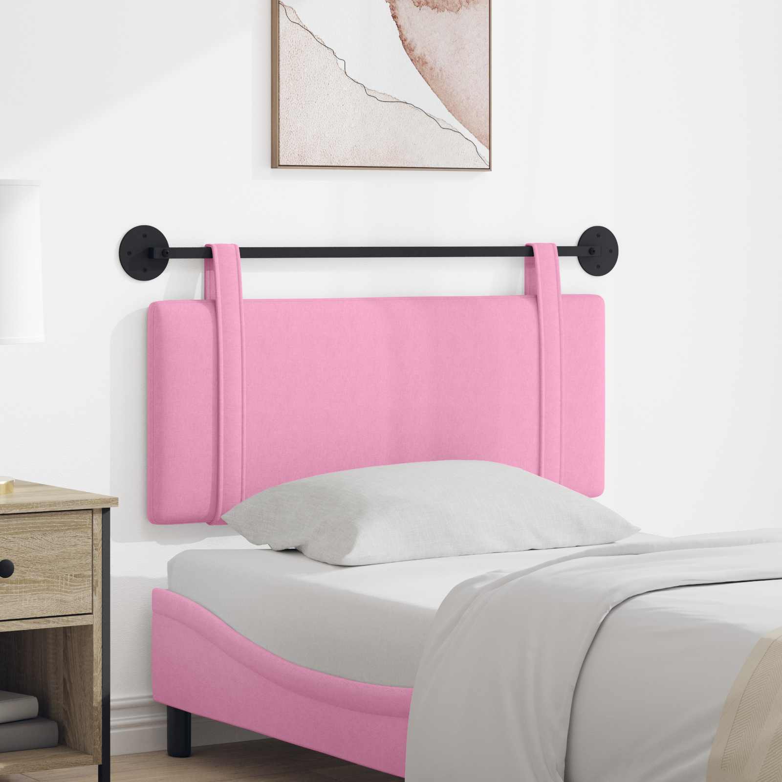 Hängendes Kopfteil Rosa Stoff