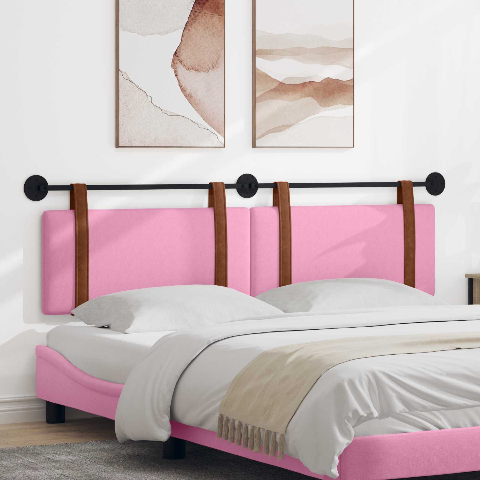 Hängevorderseite Wandmontiert Rosa 190 x 55 x 5 cm Antikes PU
