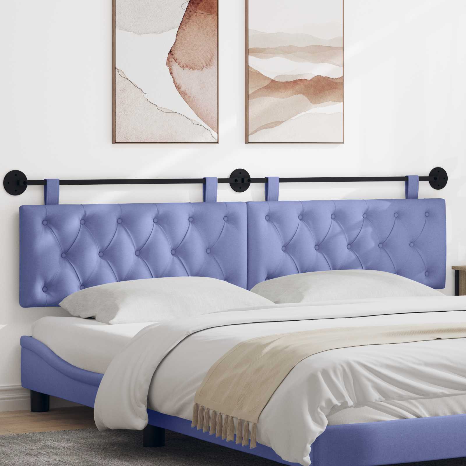 Hängendes Kopfteil Jeans blau Stoff