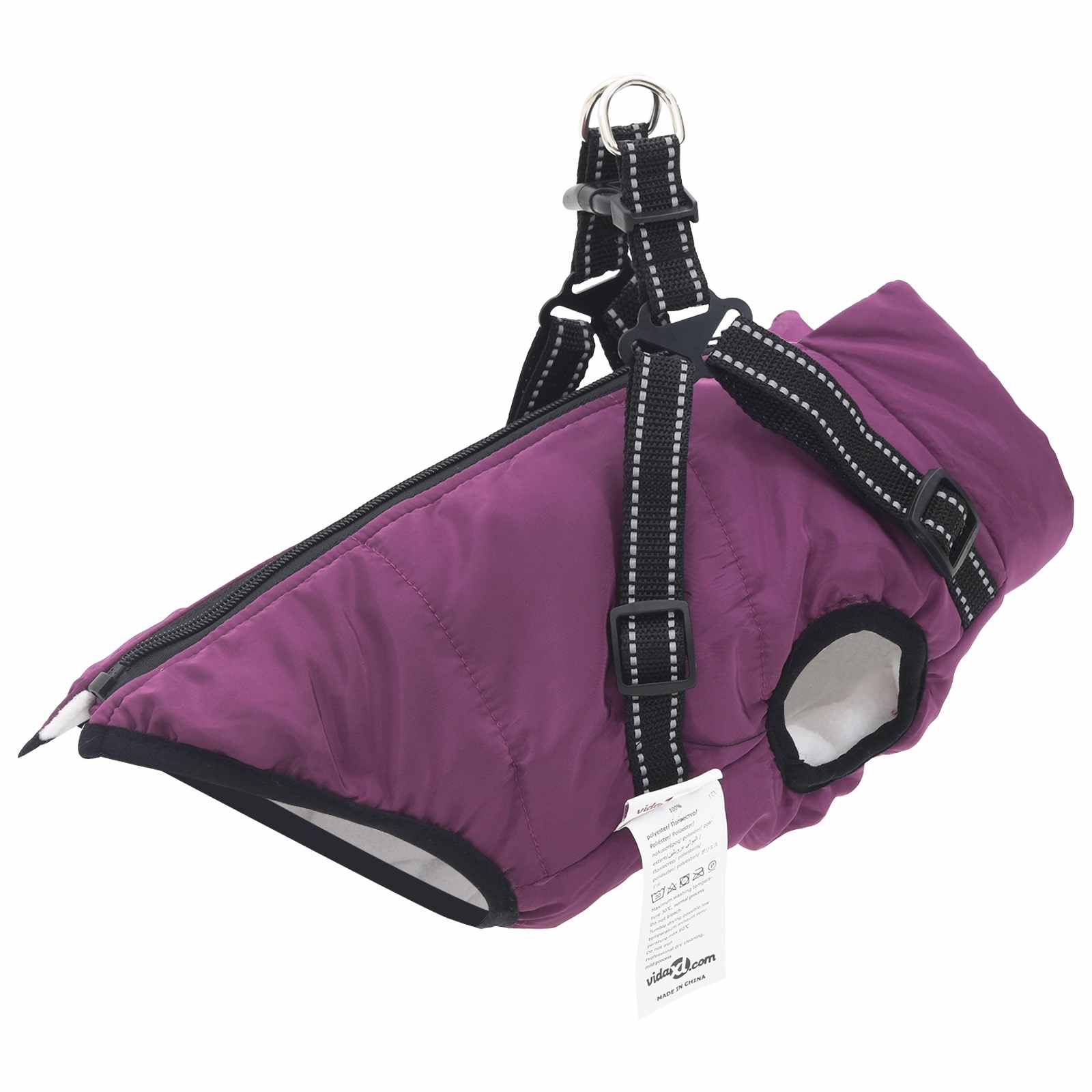 Hundemantel Lila L28 Fleece und Polyester
