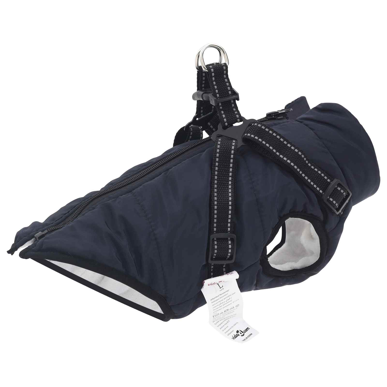 Hundemantel Marineblau L24 Fleece und Polyester