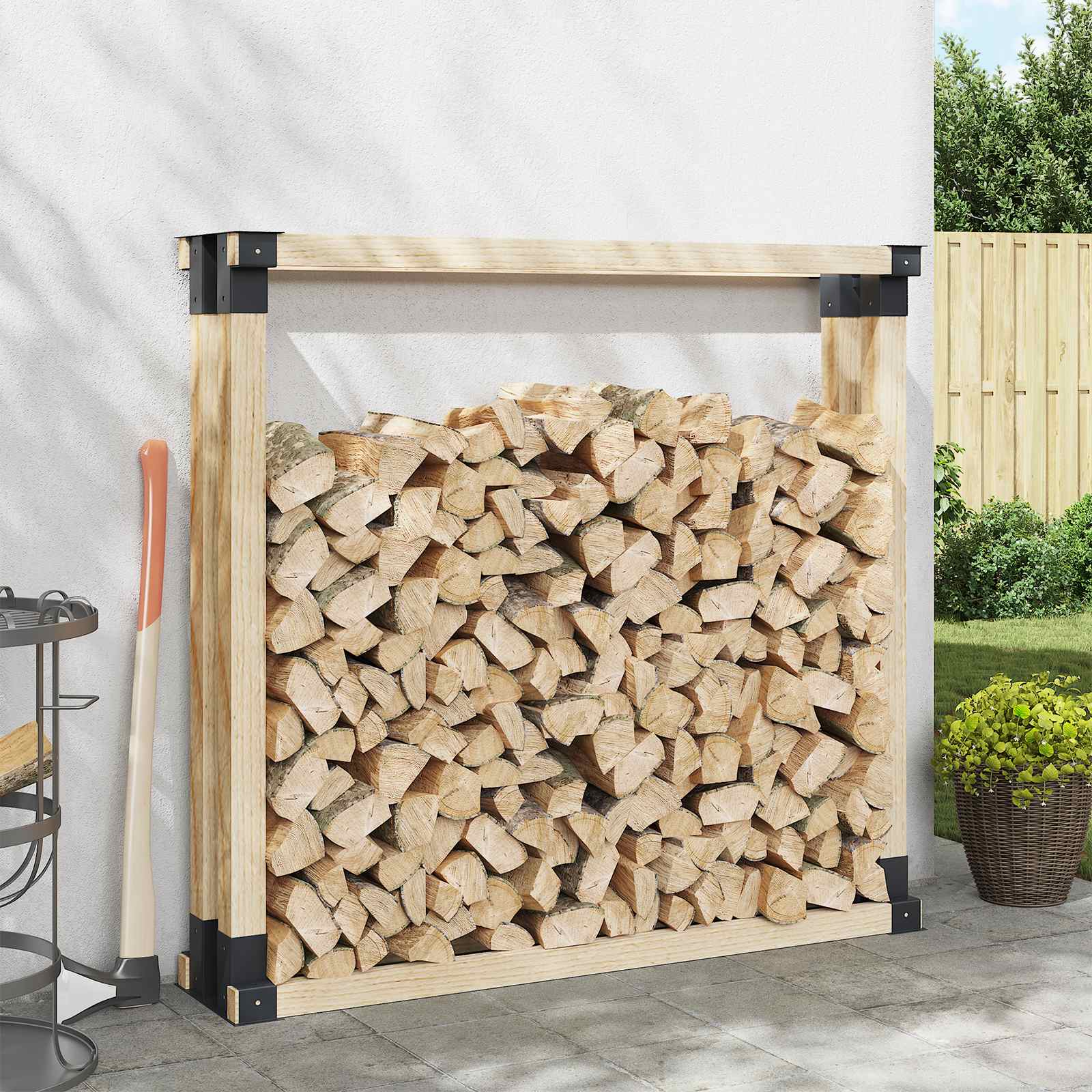 Hilfsmittel für Holzstapel 12 Stk. Anthrazit 34 x 10 x 15 cm