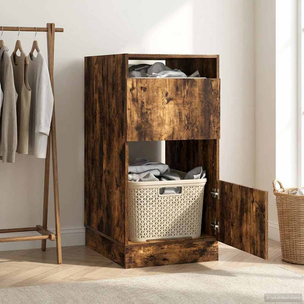 Wäscheschrank Räuchereiche 50 x 68 x 102 cm Holzwerkstoff