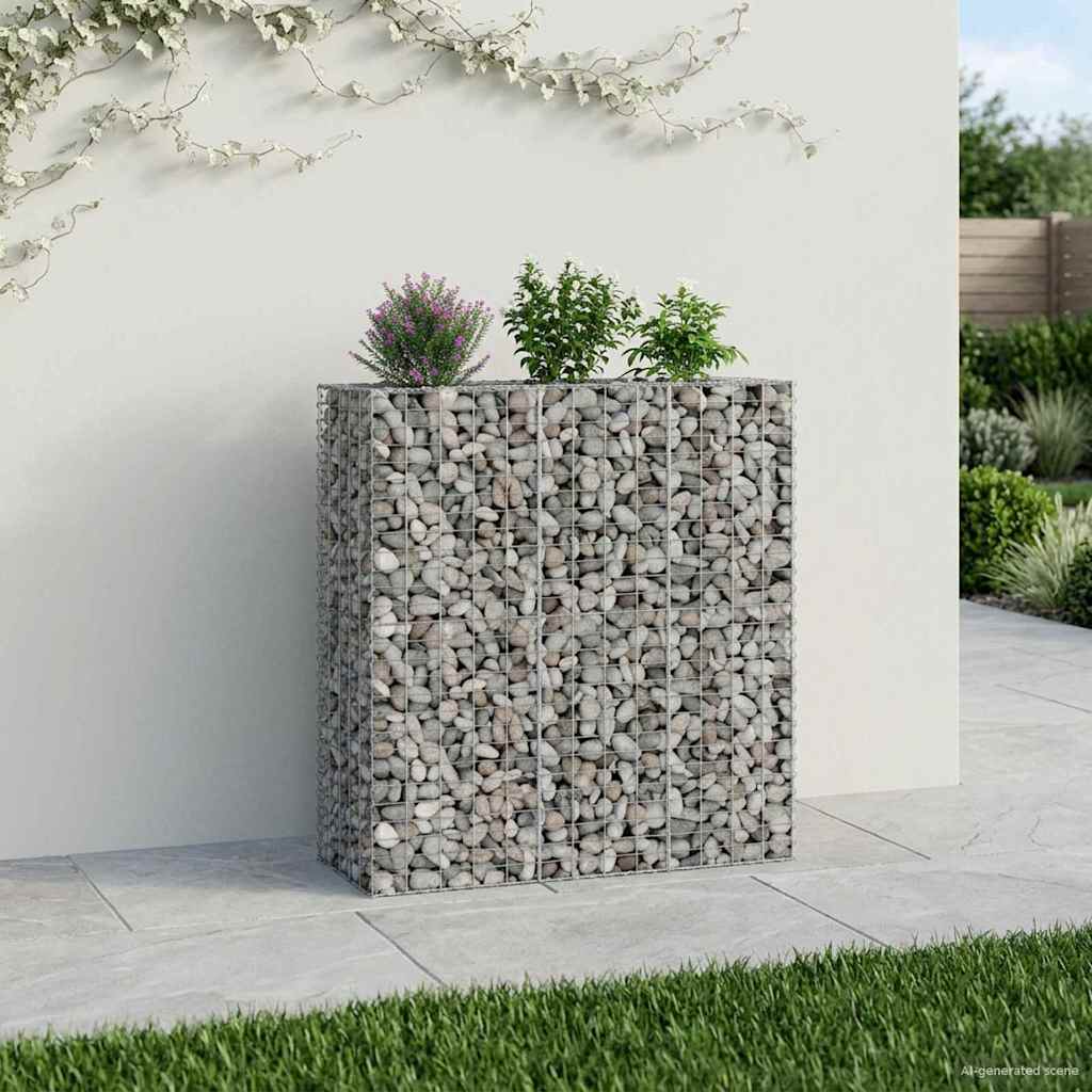 Gabionen-Hochbeet 2 stk. 130 x 50 x 150 cm Verzinkter Stahl