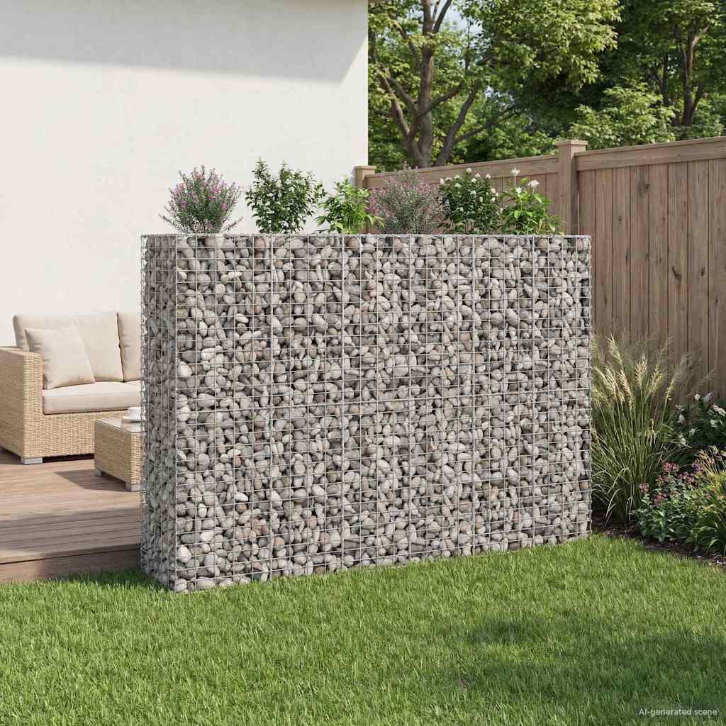 Gabionen-Hochbeet 3 stk. 250 x 50 x 150 cm Verzinkter Stahl