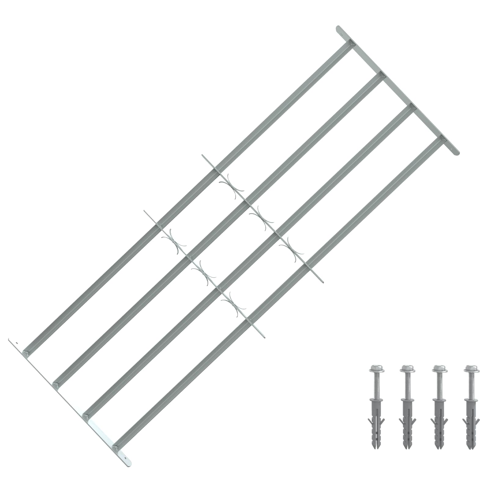 Sicherheitsgitter für Fenster mit 4 Querstangen 3 stk.