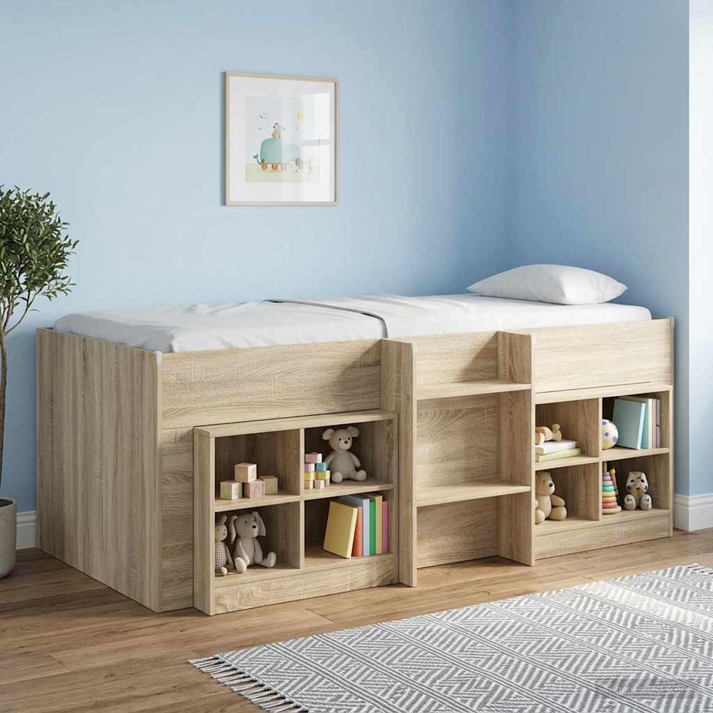 Hochbett für Kinder Sonoma-Eiche 98,5 x 200 cm Holzwerkstoff