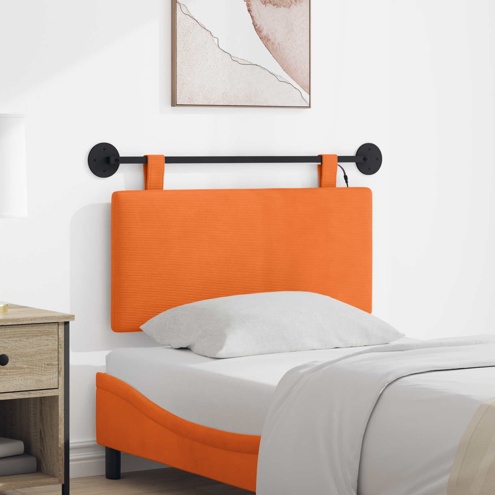 Hängendes Kopfteil Orange Cordstoff