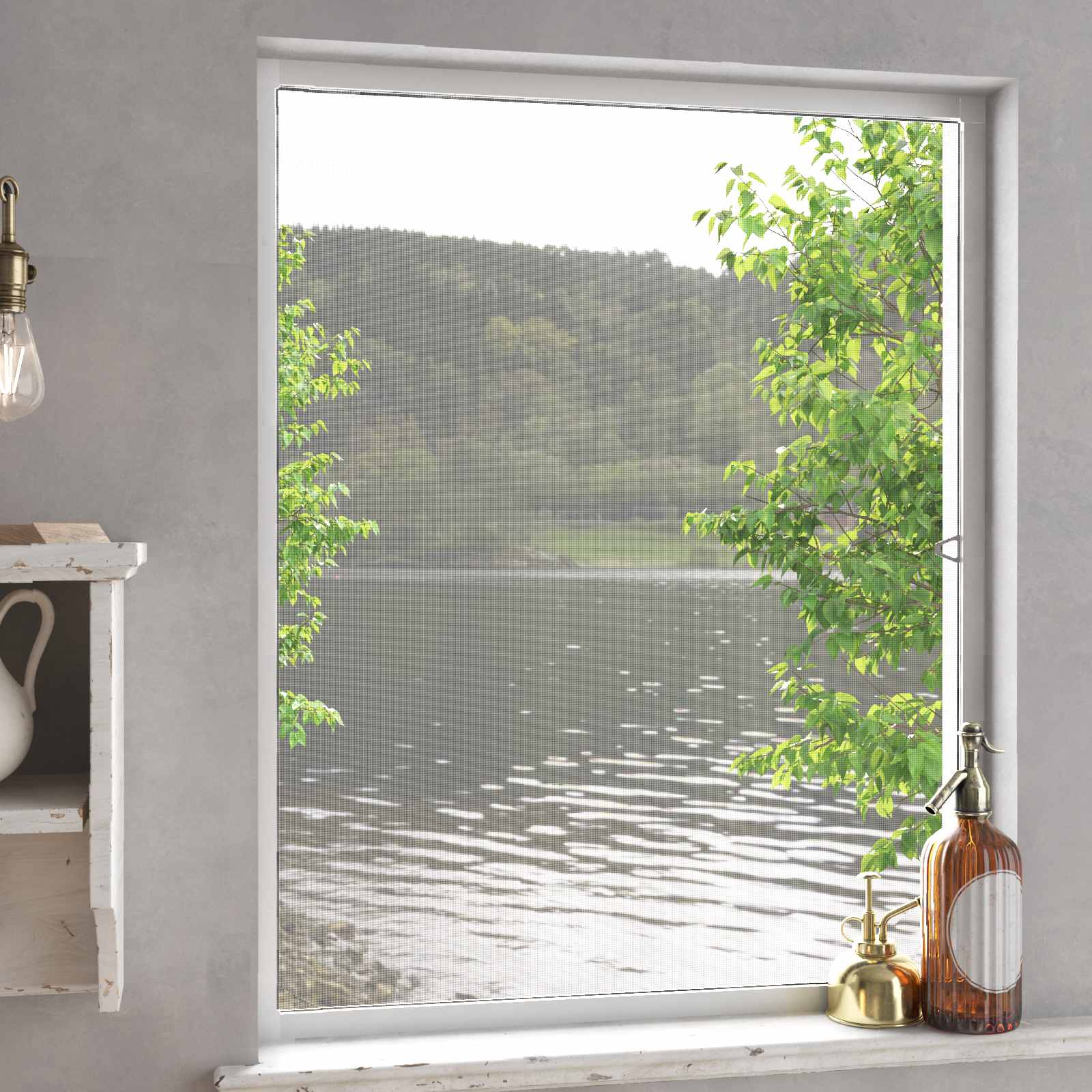 Insektenschutz für Fenster Weiß 130 x 150 cm