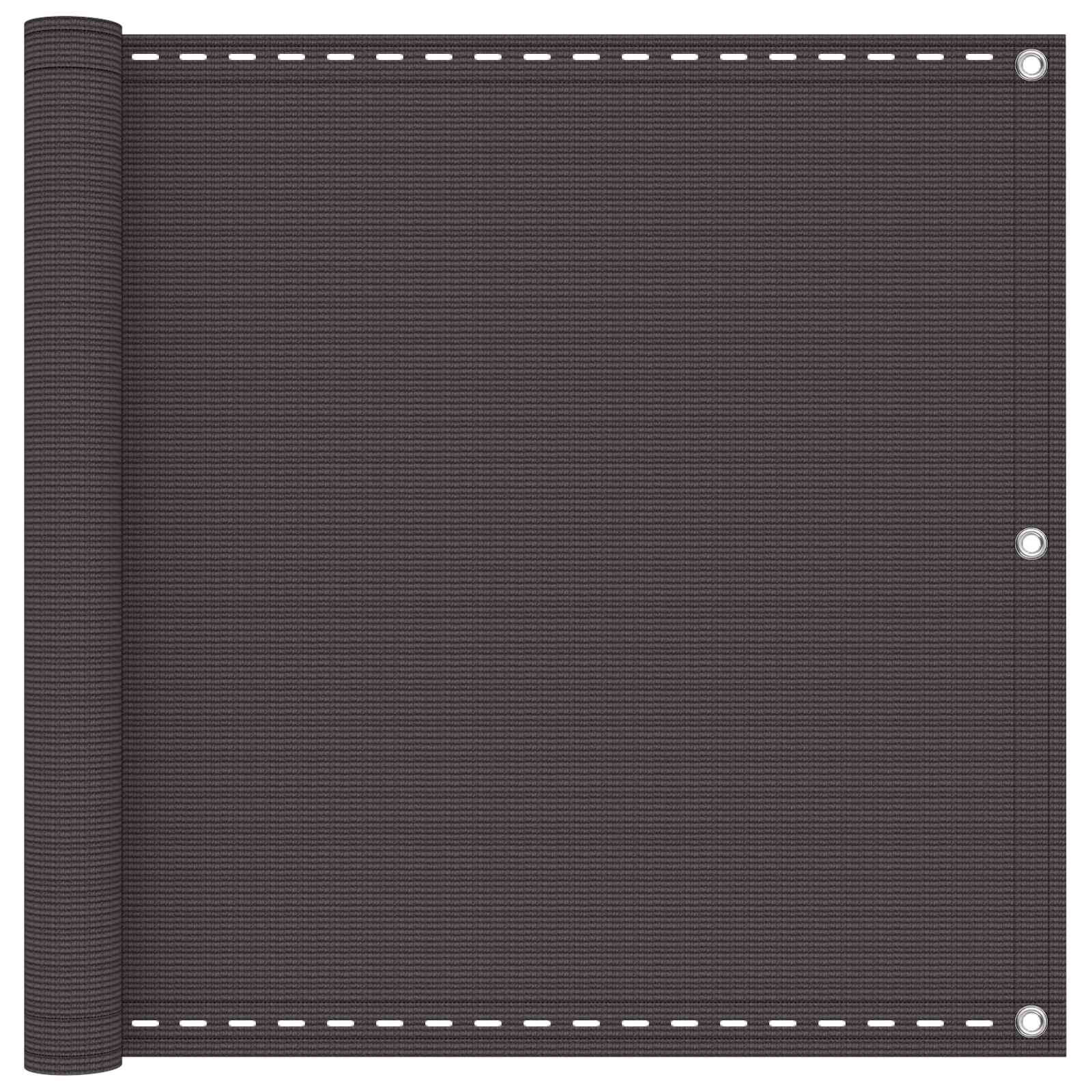 Balkonsichtschutz Anthrazit 90 x 700 cm HDPE und Aluminium