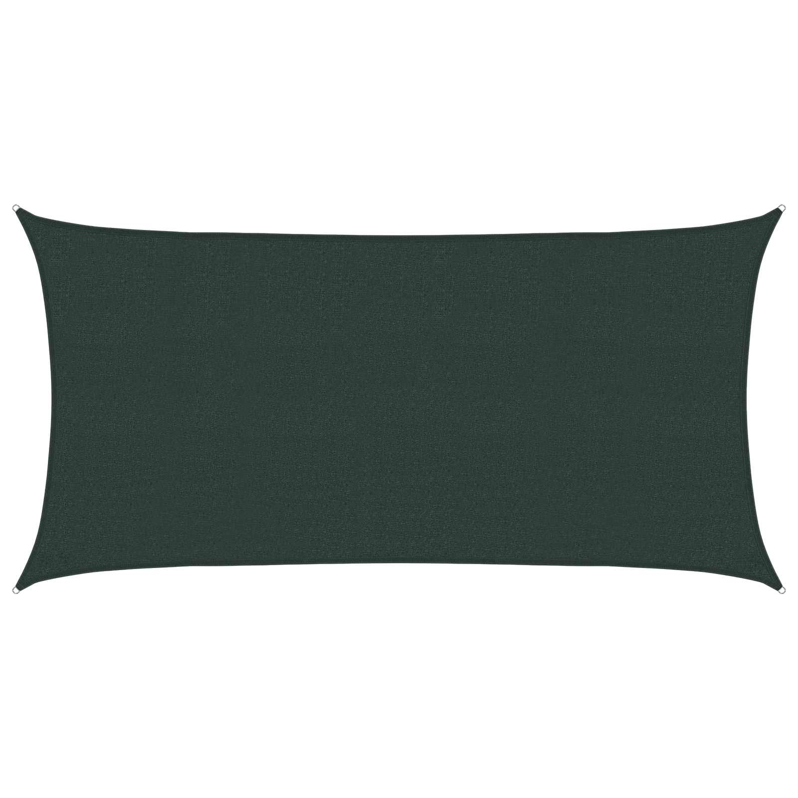 Sonnensegel 2 x 6 m HDPE Rechteckig Dunkelgrün