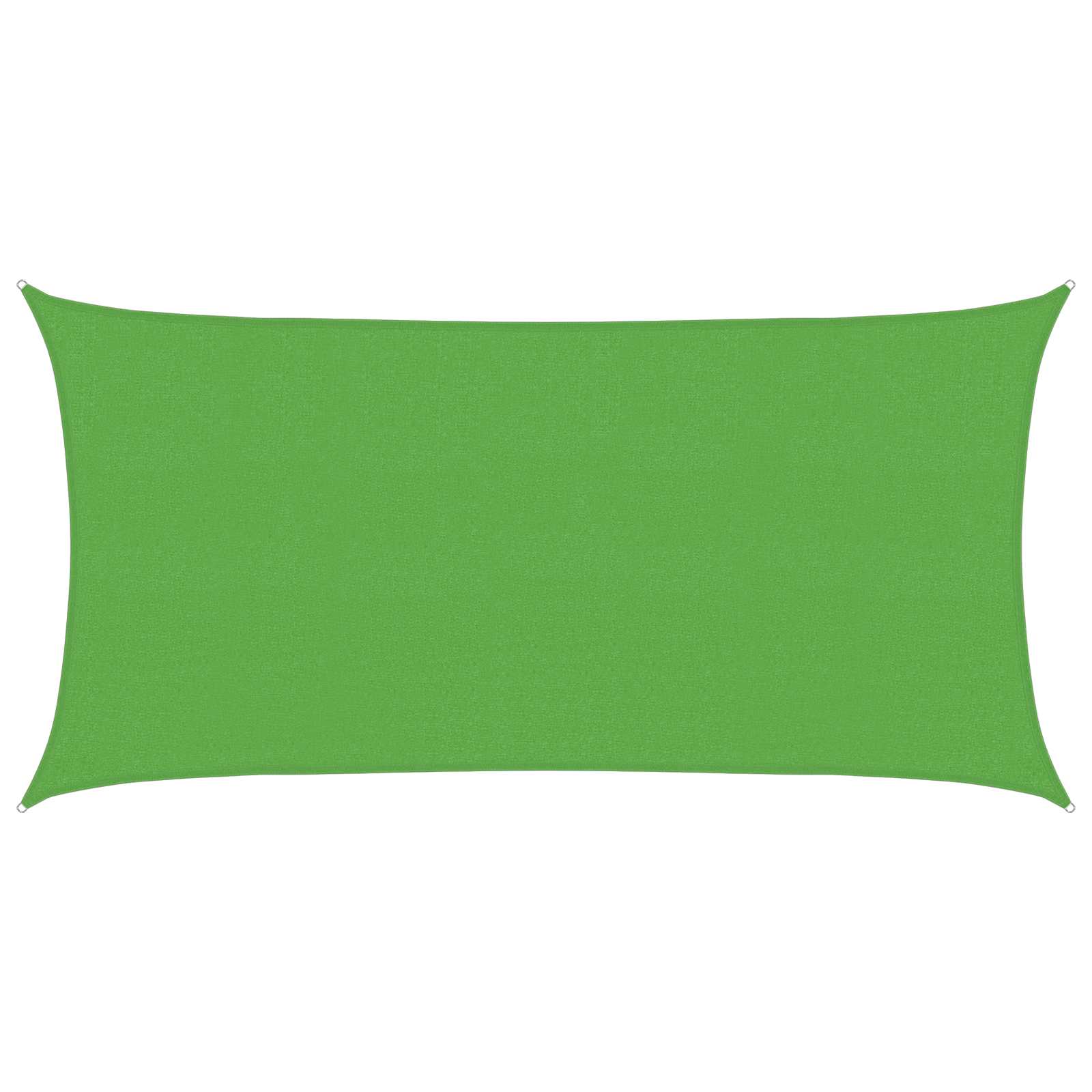 Sonnensegel 2 x 6 m HDPE Rechteckig Hellgrün