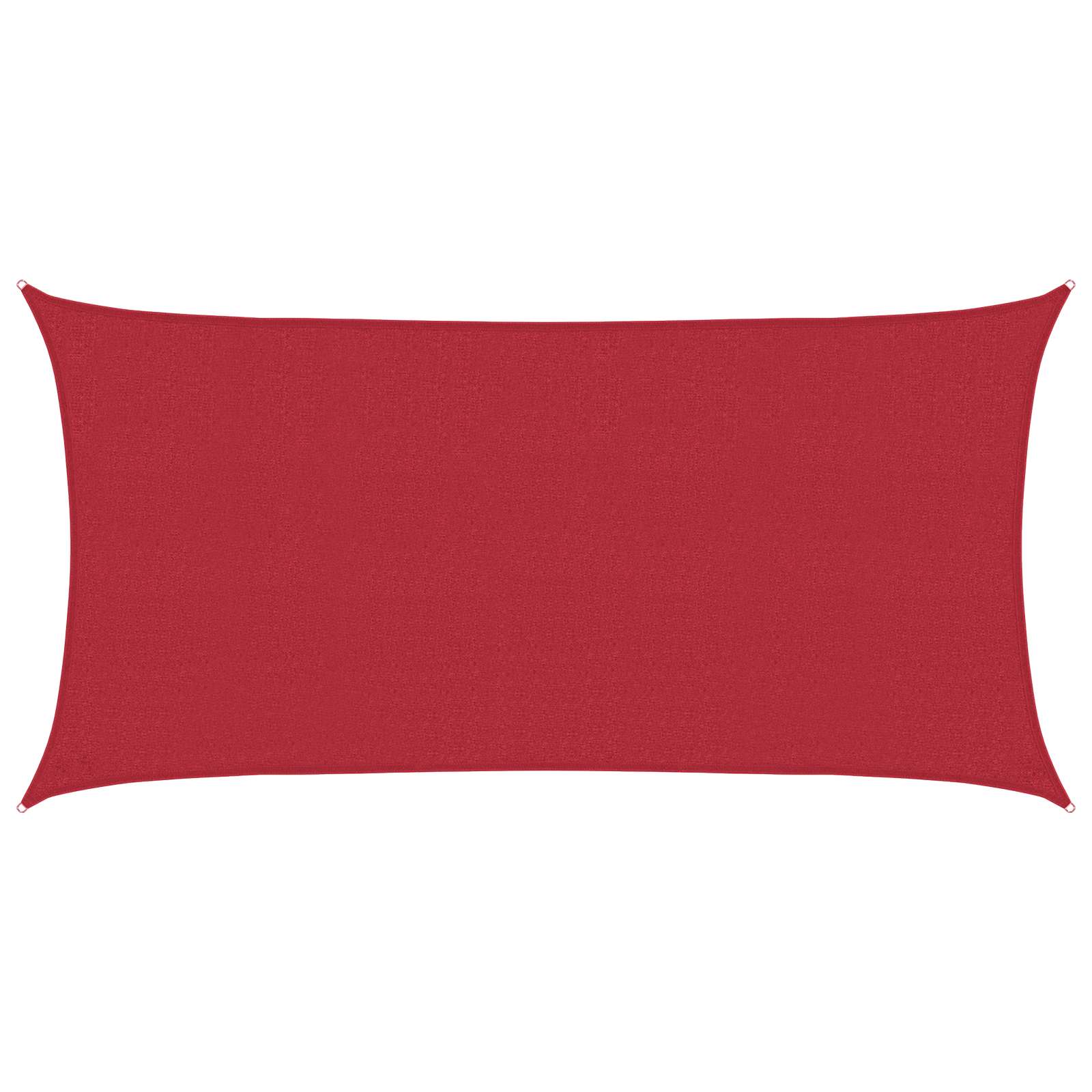 Sonnensegel 2 x 6 m HDPE Rechteckig Rot