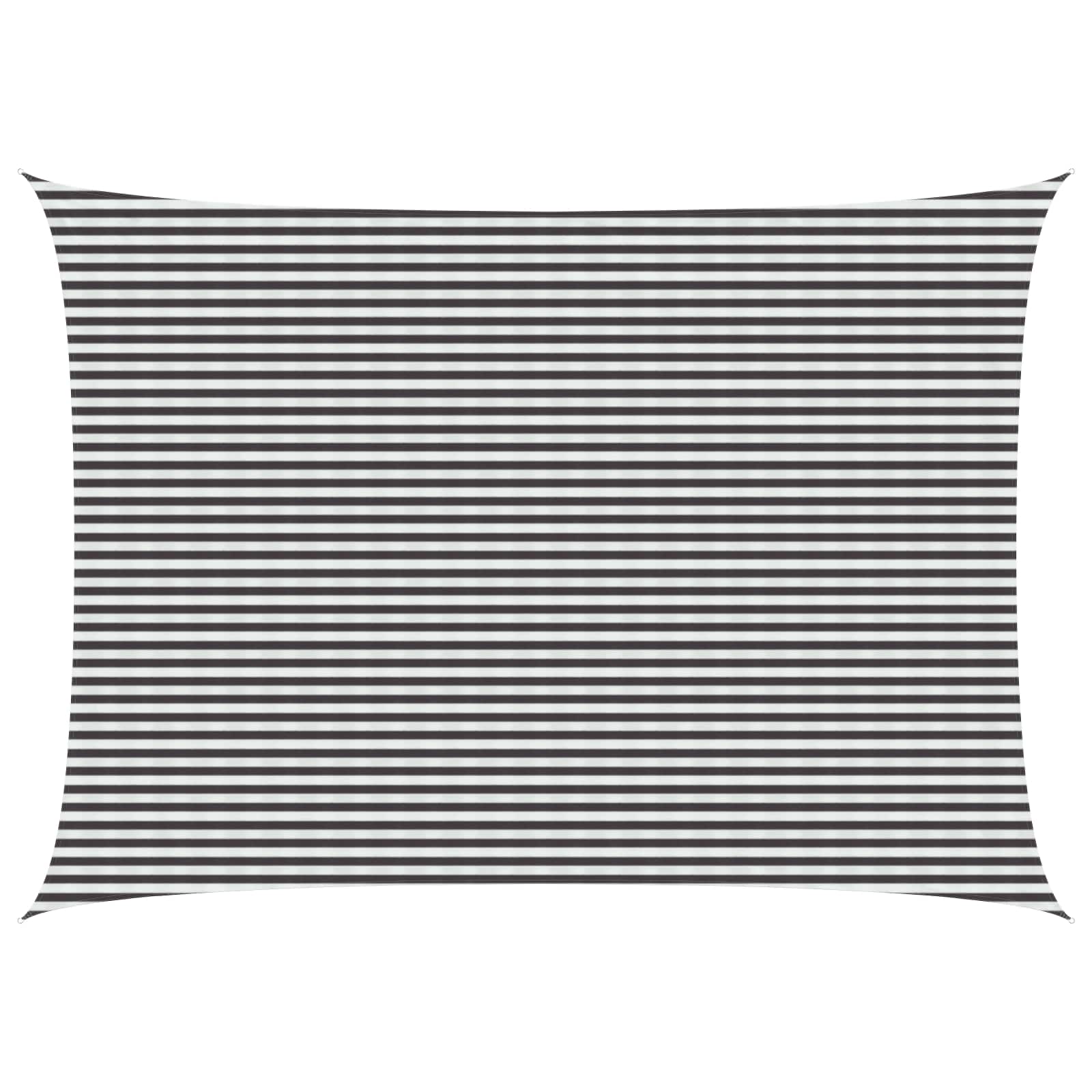 Sonnensegel 5 x 7 m HDPE Rechteckig Anthrazit und Weiß
