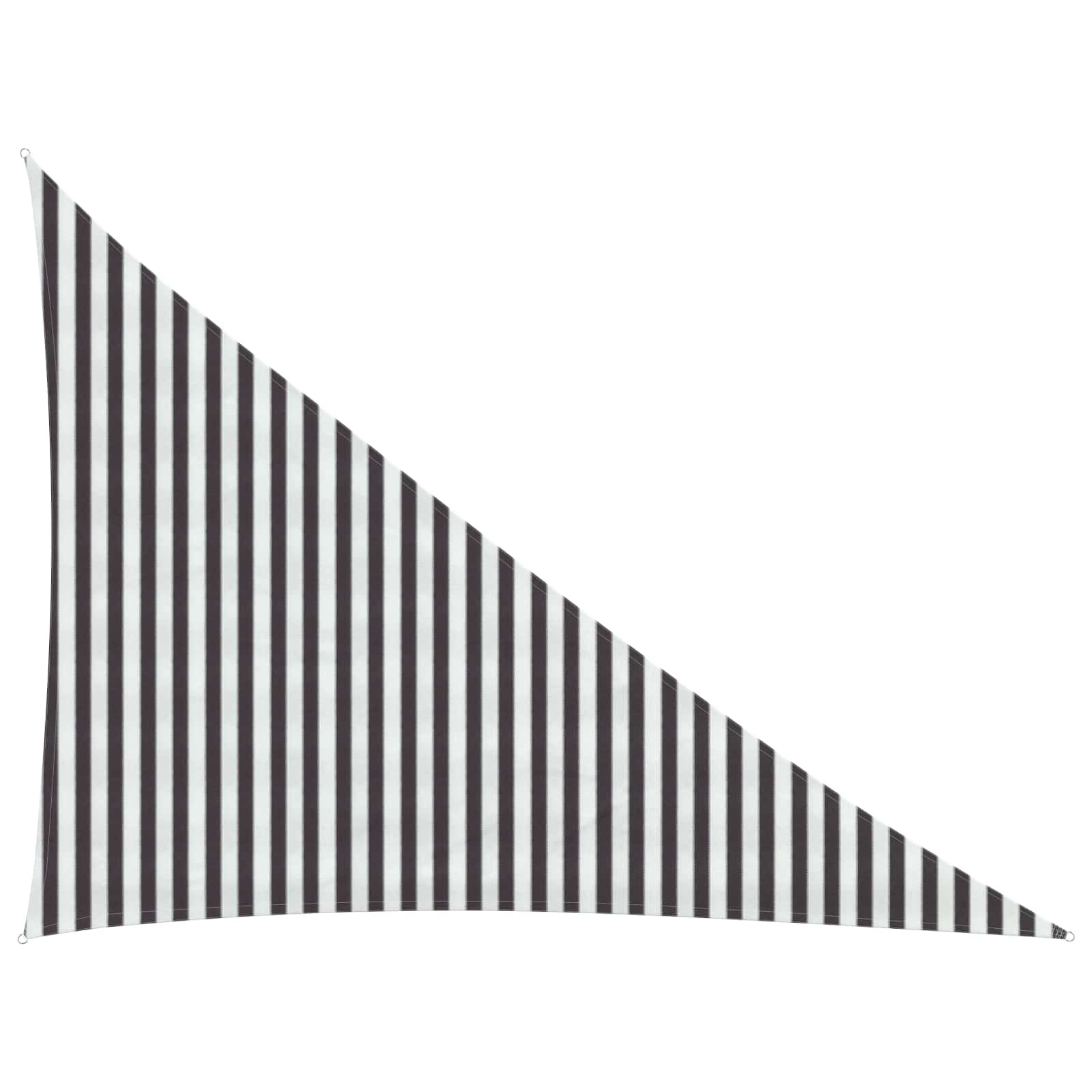 Sonnensegel 3 x 4 x 5 m HDPE Dreieckig Anthrazit und Weiß