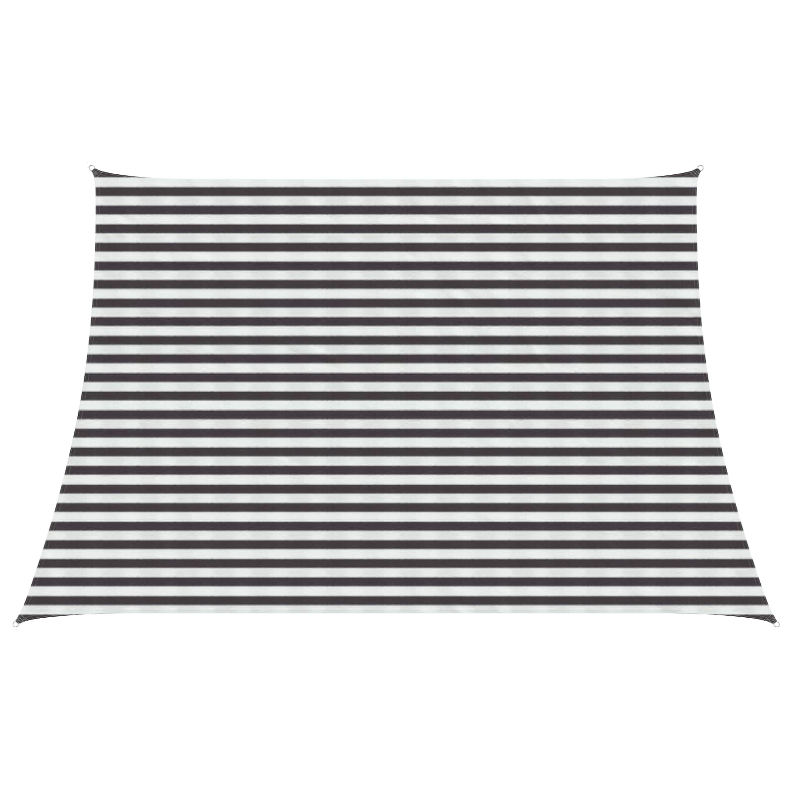 Sonnensegel 4 / 5 x 3 m HDPE Rechteckig Anthrazit und Weiß