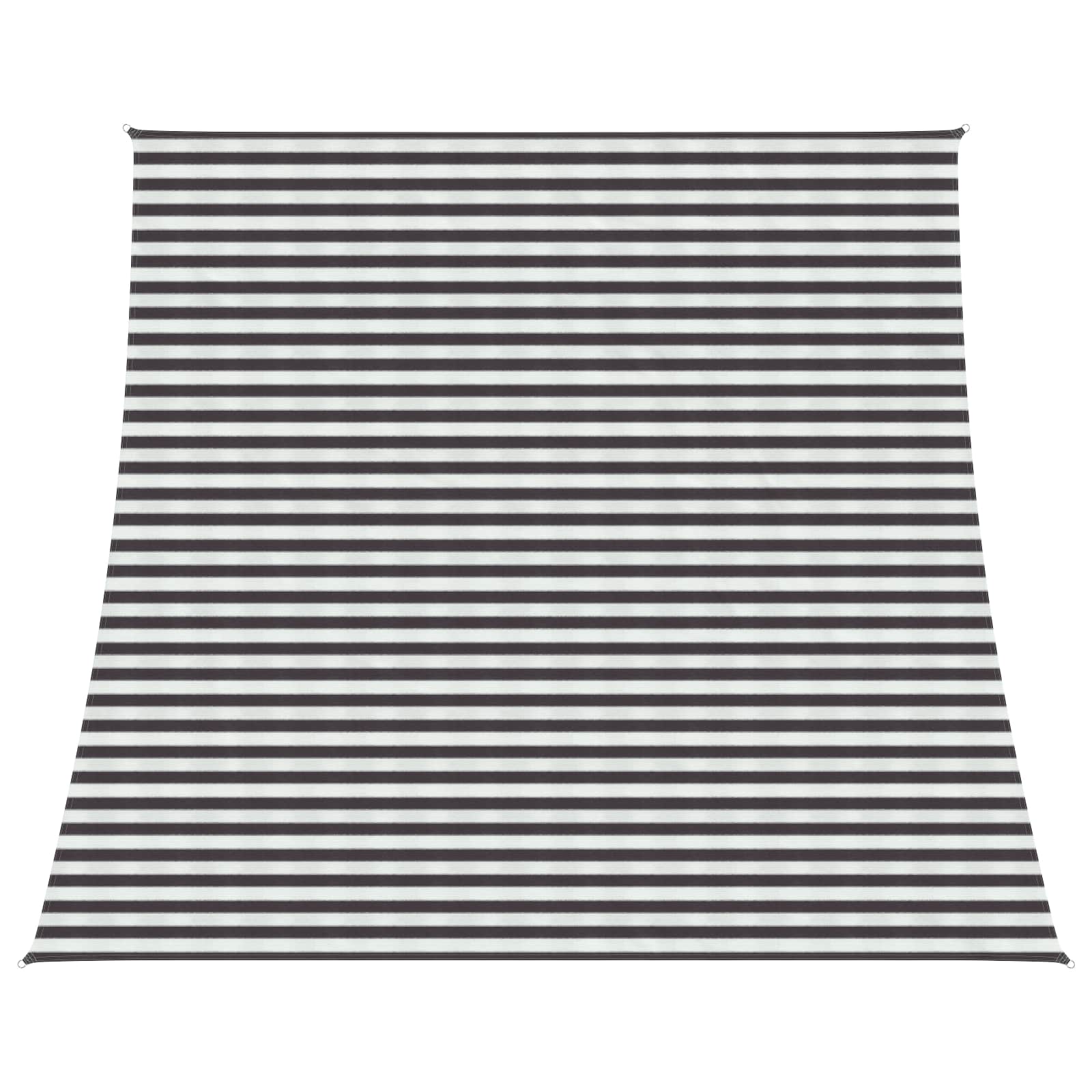 Sonnensegel 4 / 5 x 4 m HDPE Rechteckig Anthrazit und Weiß