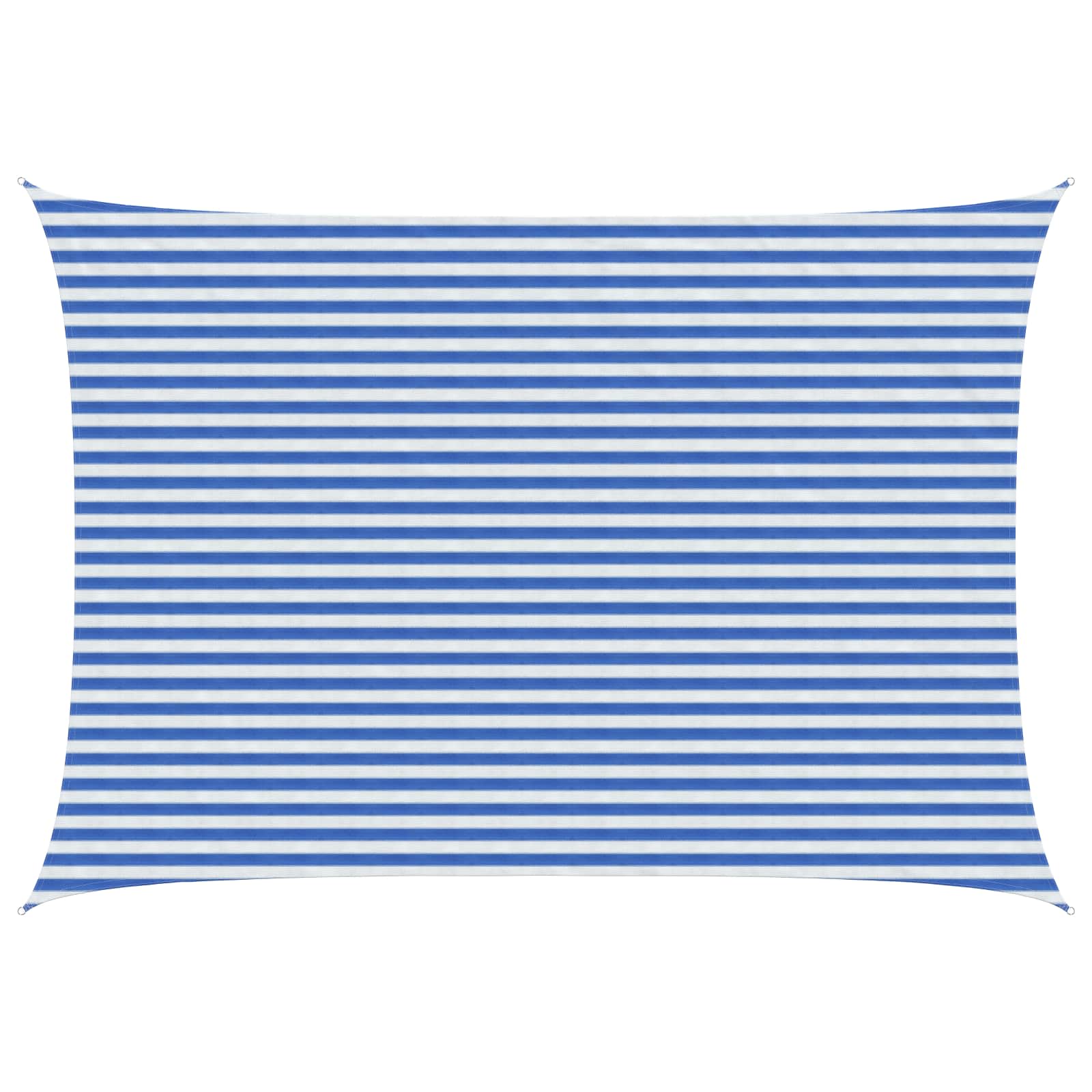 Sonnensegel 3,5 x 5 m HDPE Rechteckig Blau und Weiß