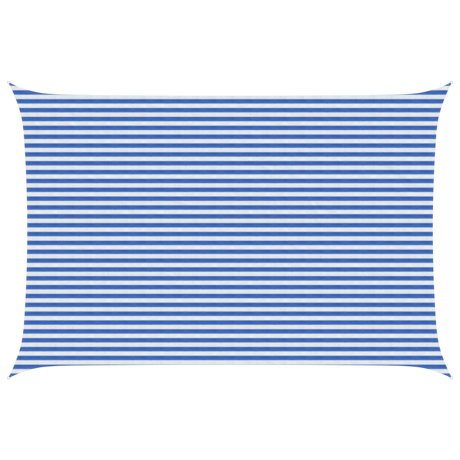 Sonnensegel 4 x 5 m HDPE Rechteckig Blau und Weiß