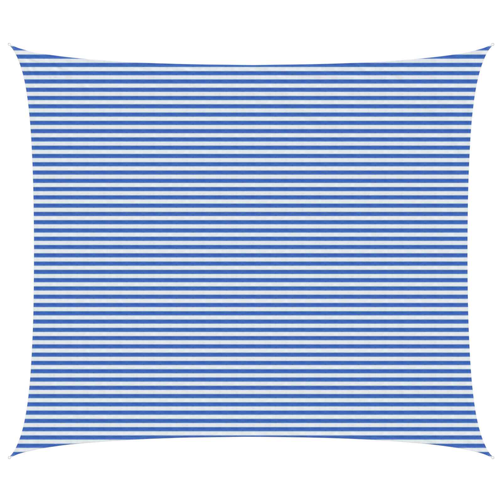 Sonnensegel 6 x 7 m HDPE Rechteckig Blau und Weiß