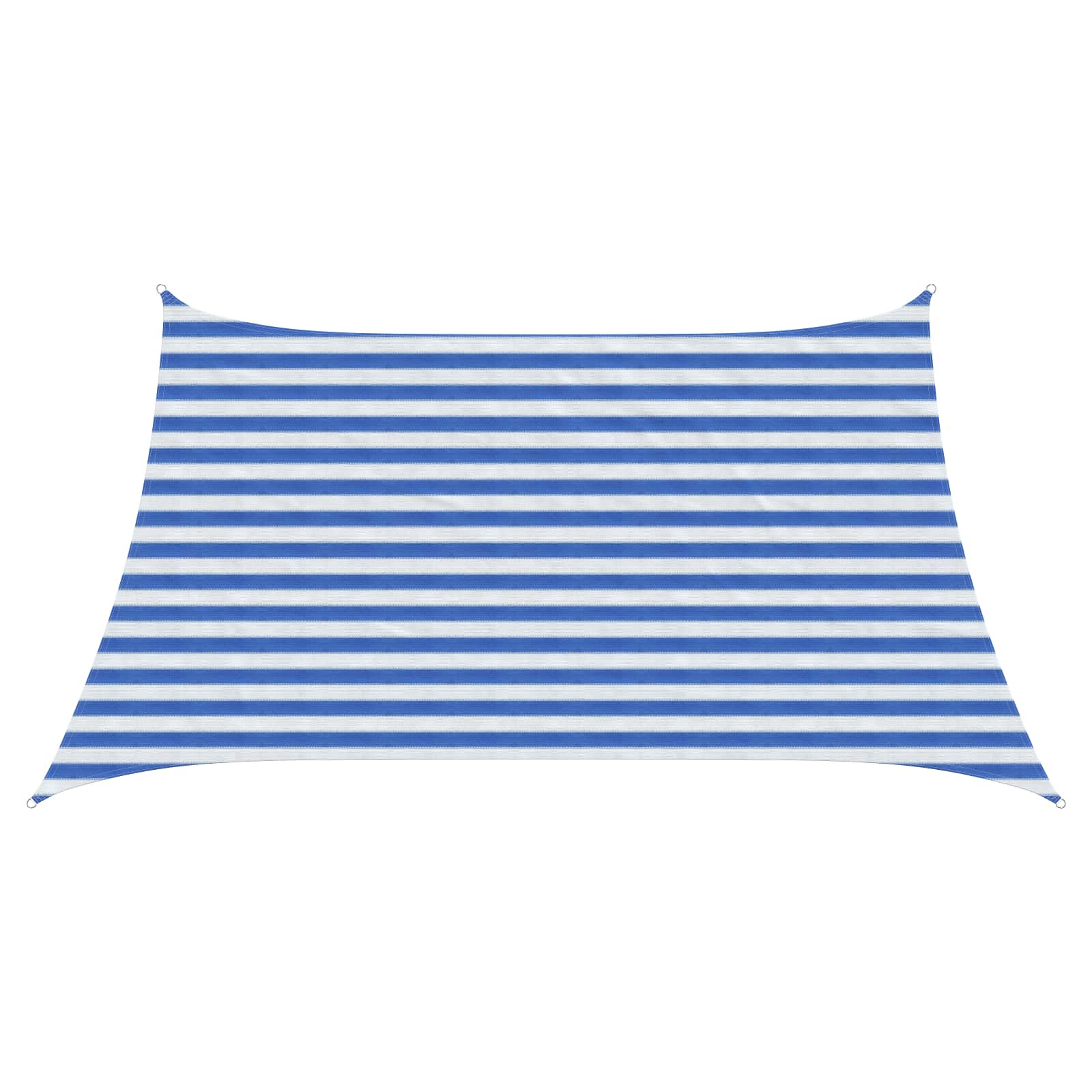 Sonnensegel 3 / 4 x 2 m HDPE Rechteckig Blau und Weiß