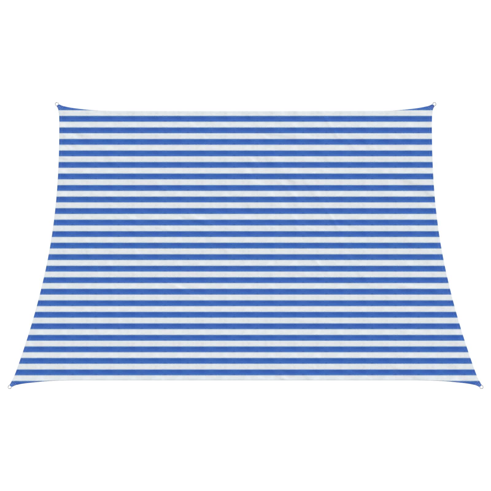 Sonnensegel 3 / 4 x 3 m HDPE Rechteckig Blau und Weiß