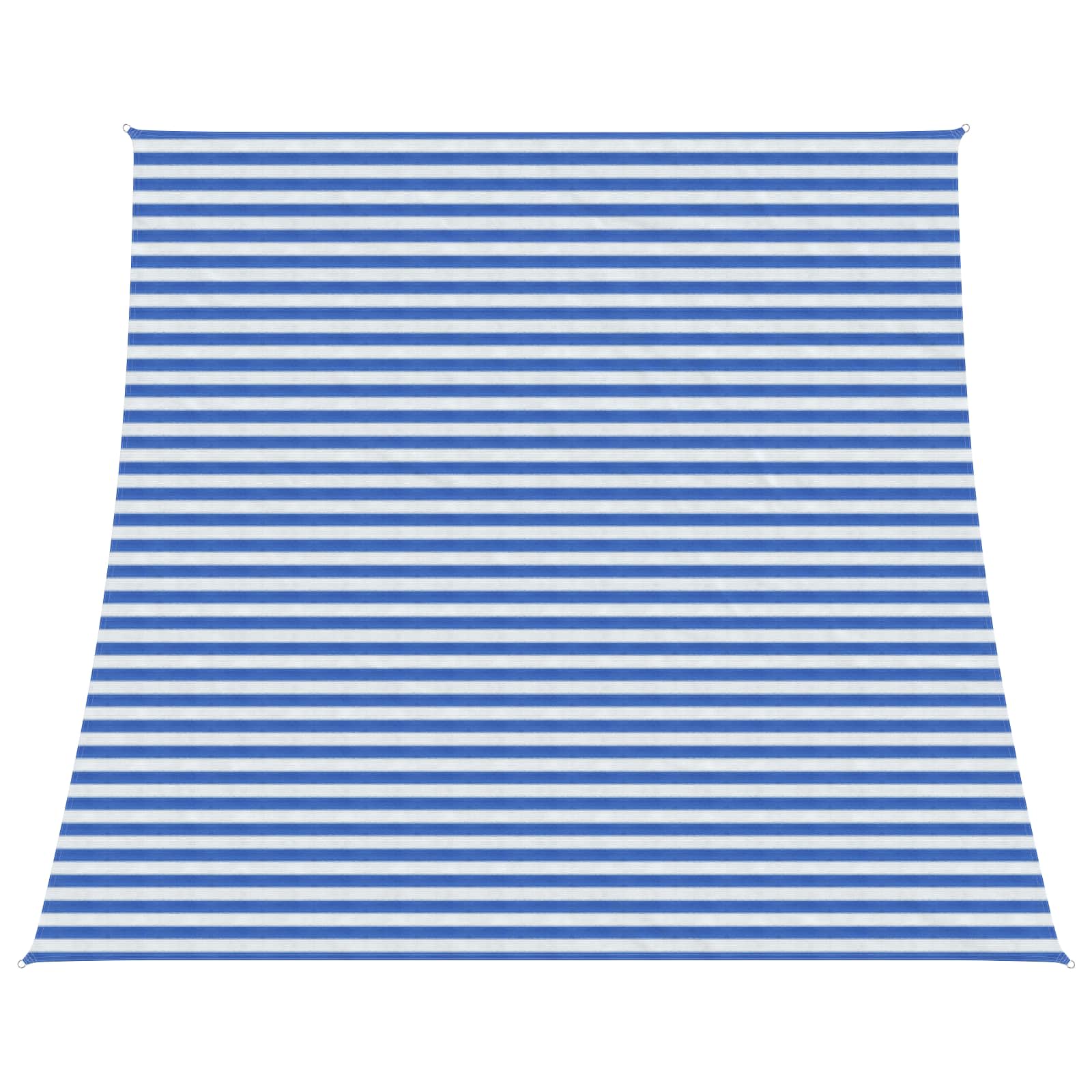 Sonnensegel 4 / 5 x 4 m HDPE Rechteckig Blau und Weiß