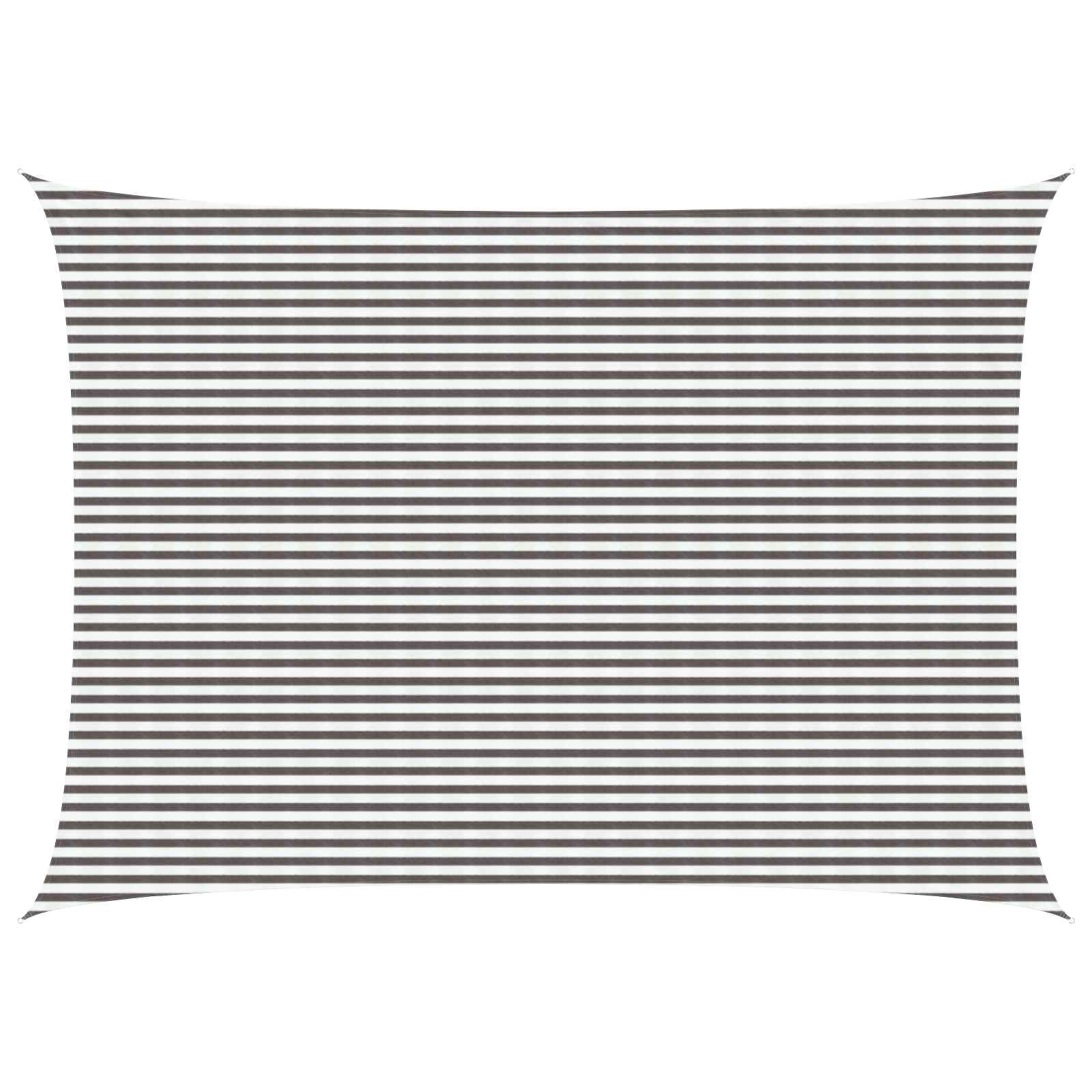 Sonnensegel 5 x 7 m HDPE Rechteckig Hellgrau und Weiß