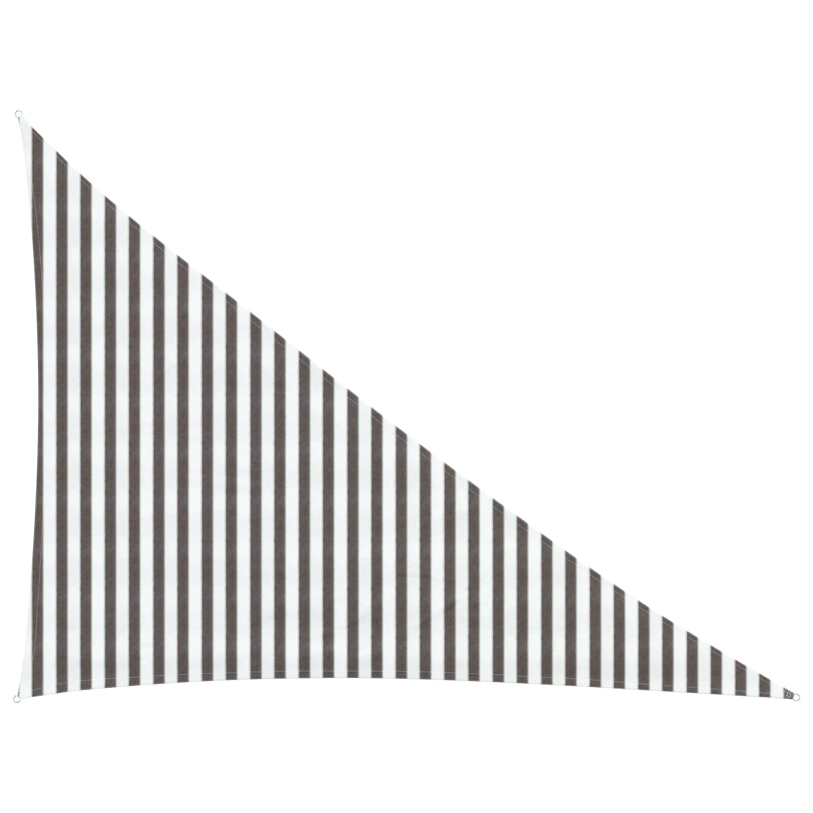Sonnensegel 3 x 4 x 5 m HDPE Dreieckig Hellgrau und Weiß