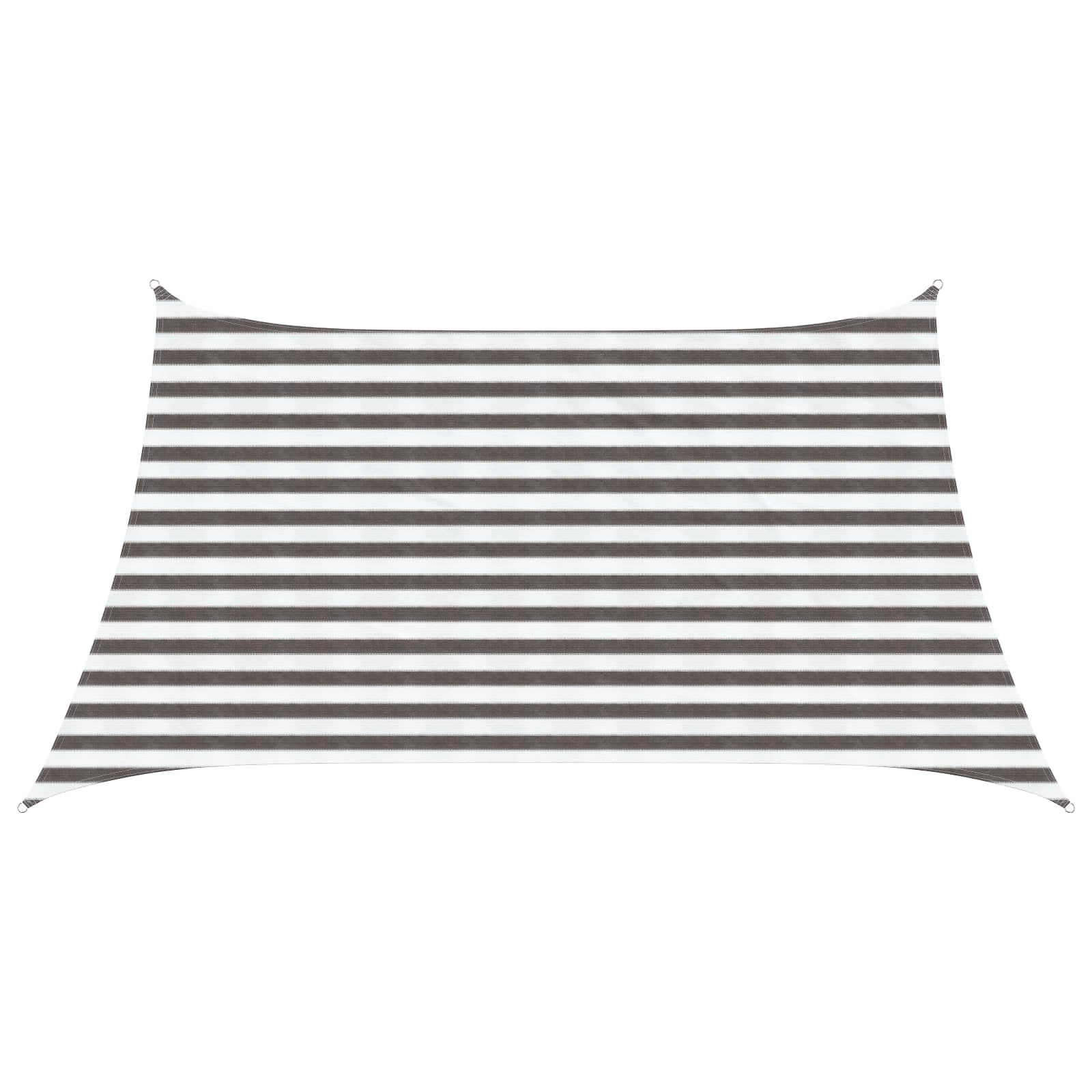Sonnensegel 3 / 4 x 2 m HDPE Rechteckig Hellgrau und Weiß