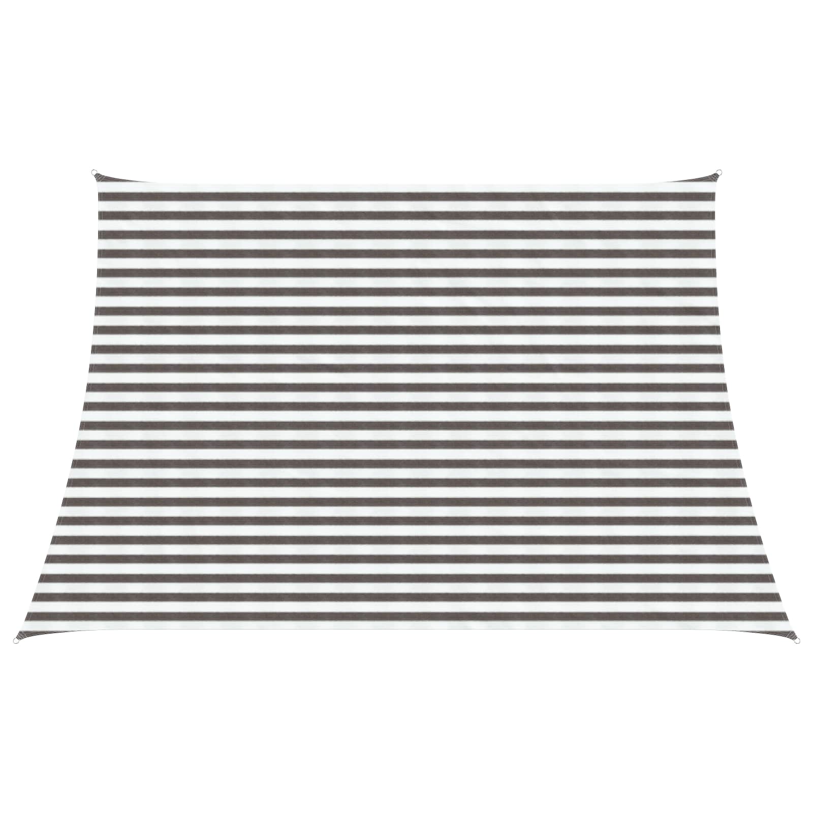 Sonnensegel 4 / 5 x 3 m HDPE Rechteckig Hellgrau und Weiß