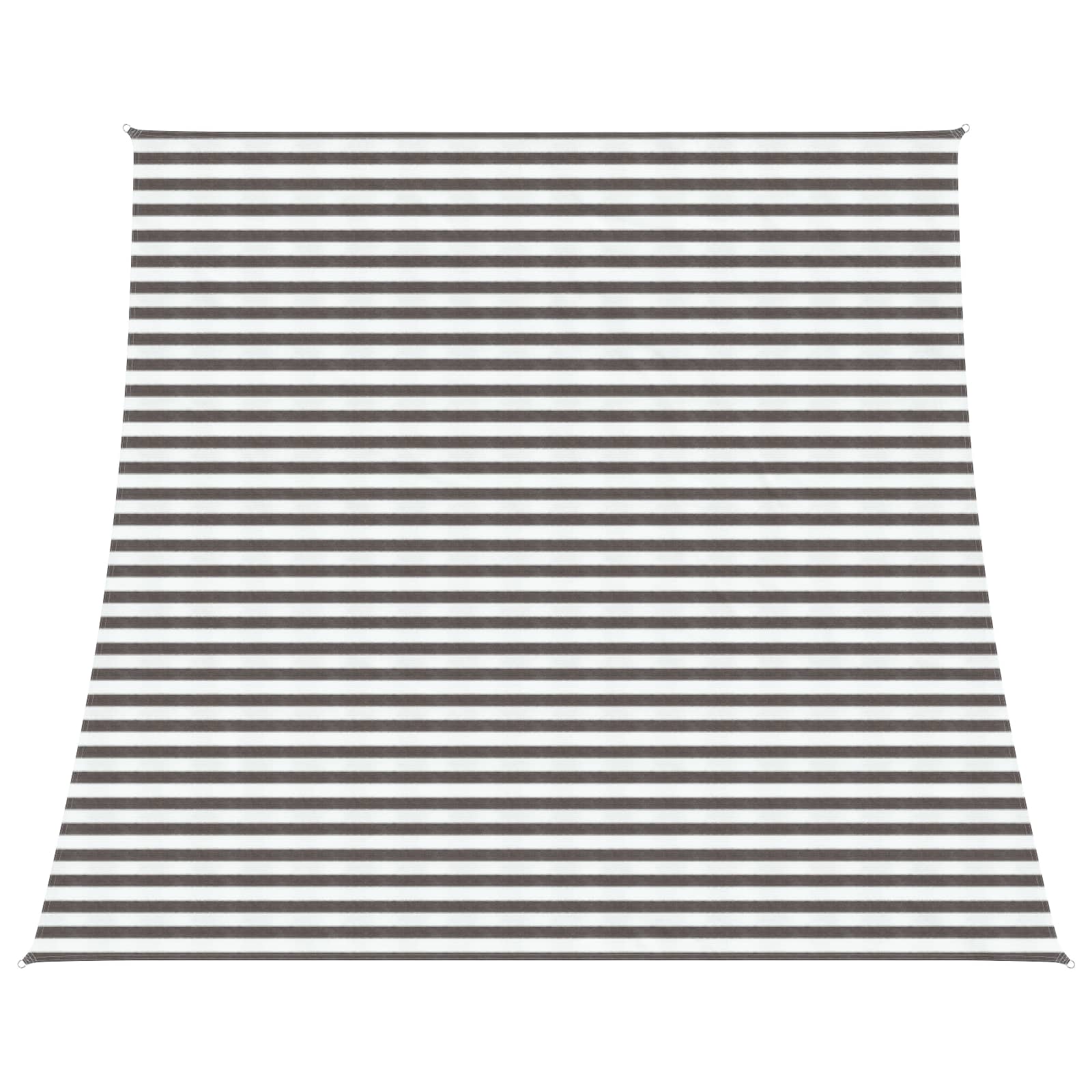Sonnensegel 4 / 5 x 4 m HDPE Rechteckig Hellgrau und Weiß