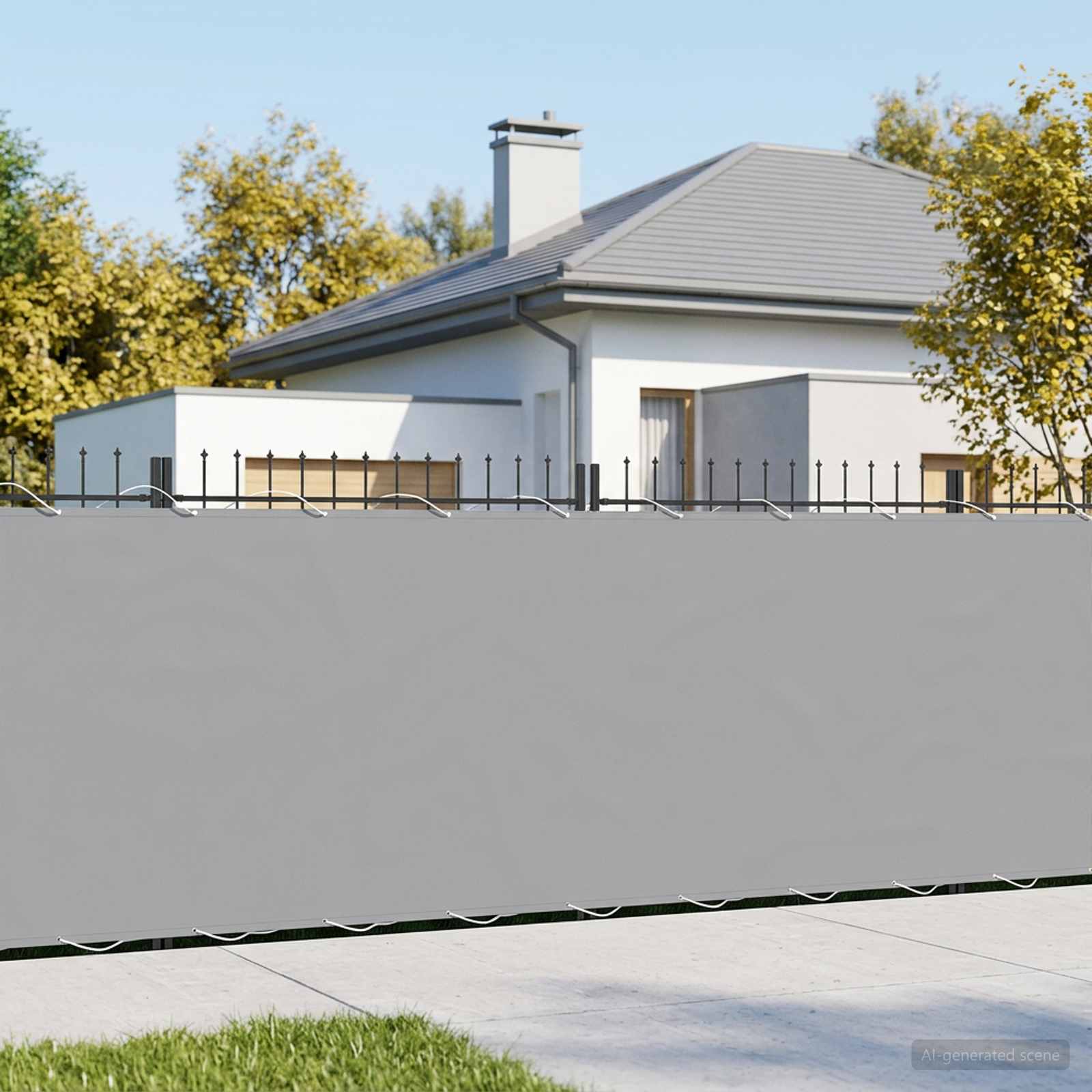 Balkon Sichtschutz 180 x 700 cm Stoff mit PU-Beschichtung