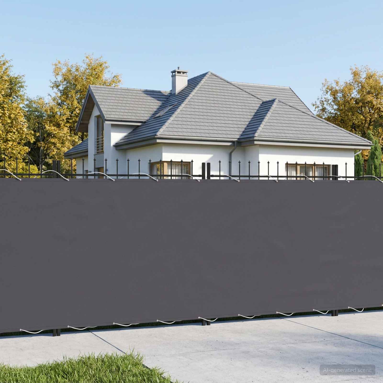 Balkon Sichtschutz 150 x 700 cm Stoff mit PU-Beschichtung