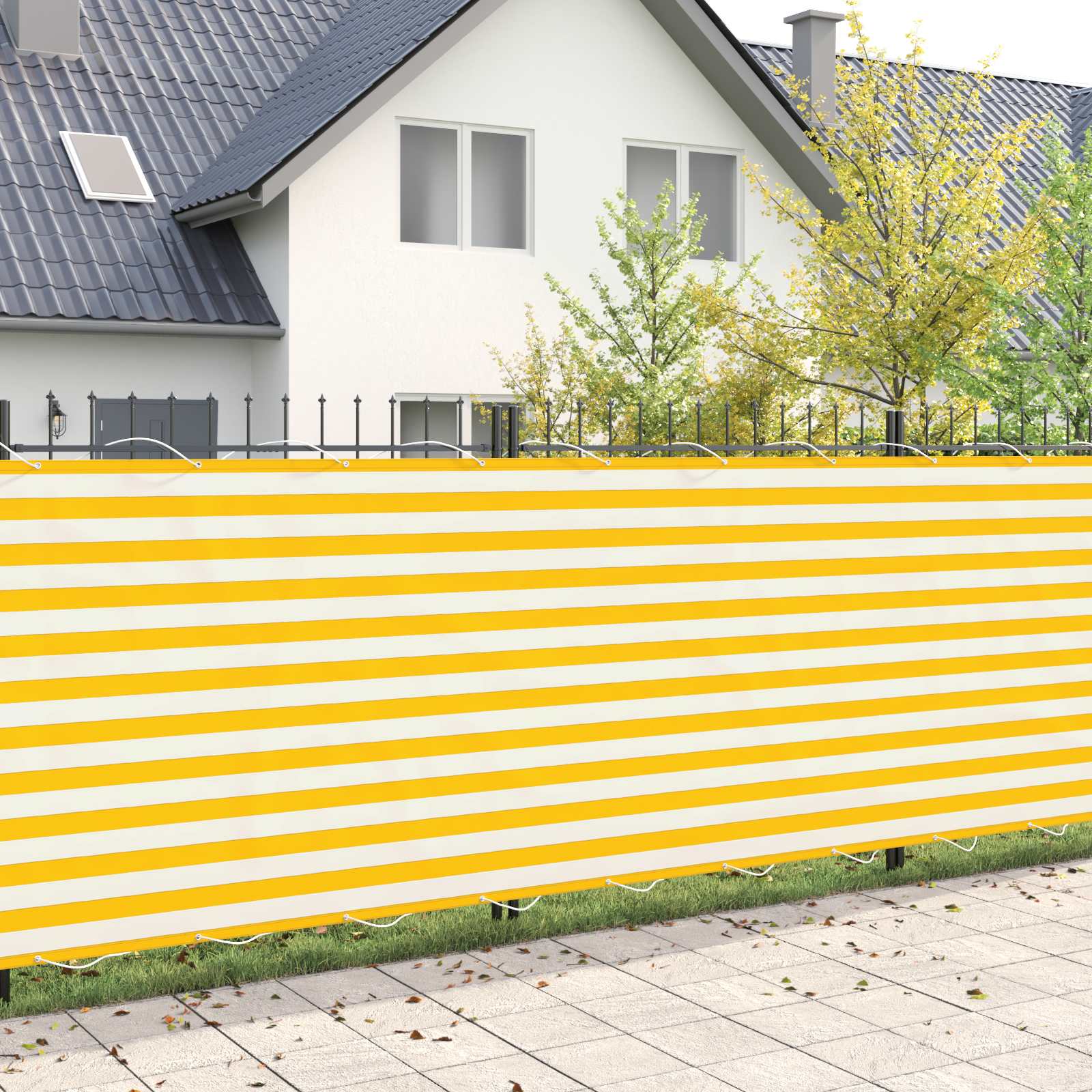 Balkon Sichtschutz 200 x 200 cm Stoff mit PU-Beschichtung