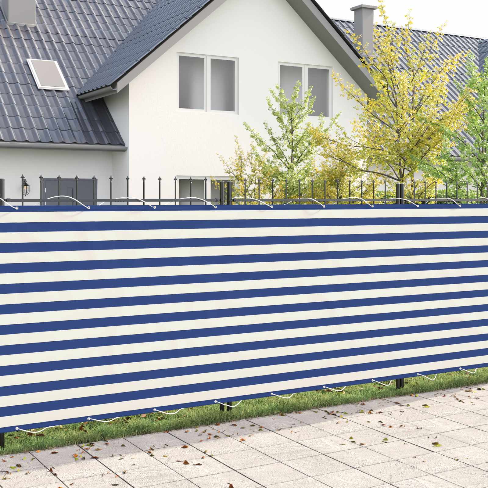 Balkon Sichtschutz 200 x 300 cm Stoff mit PU-Beschichtung