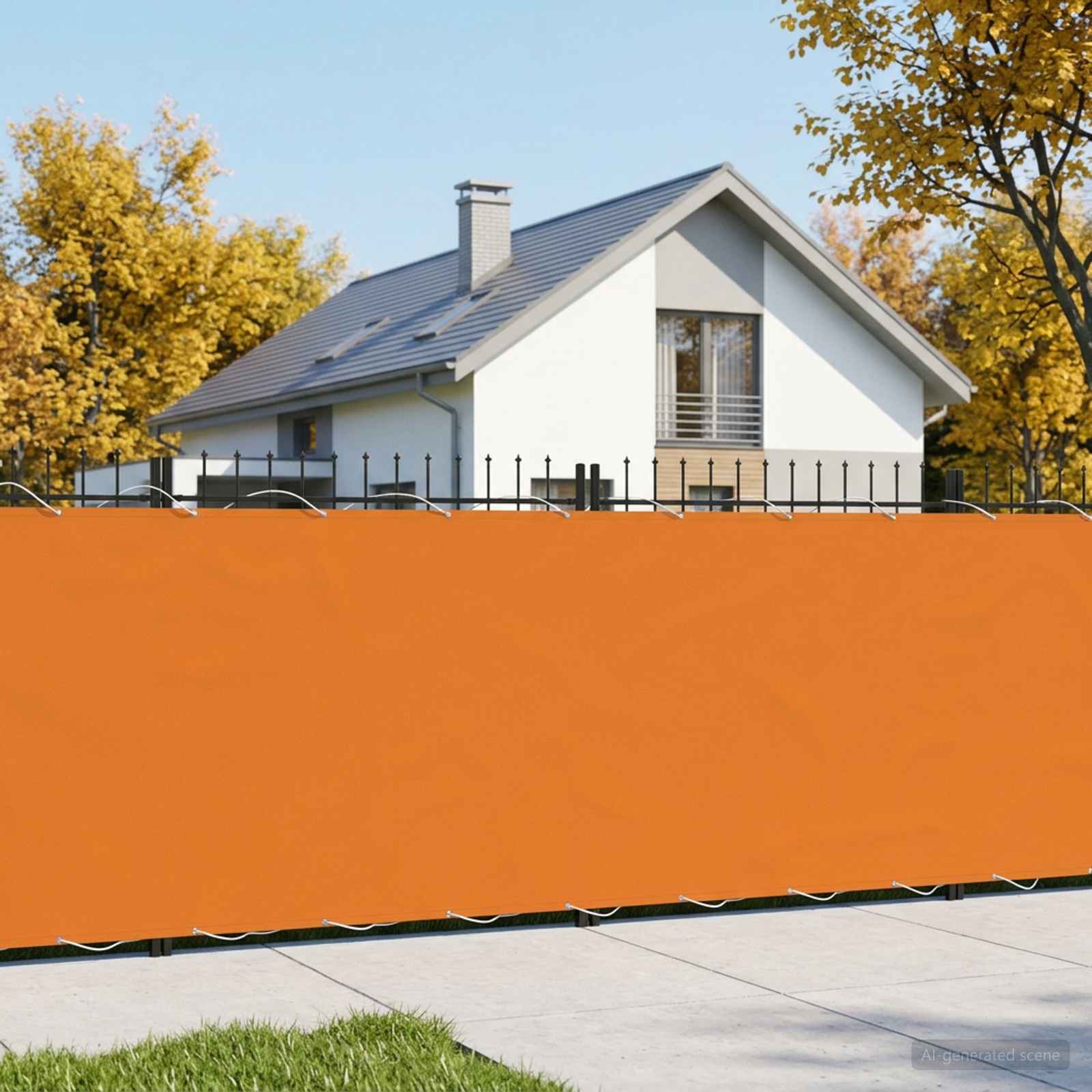 Balkon Sichtschutz 150 x 200 cm Stoff mit PU-Beschichtung