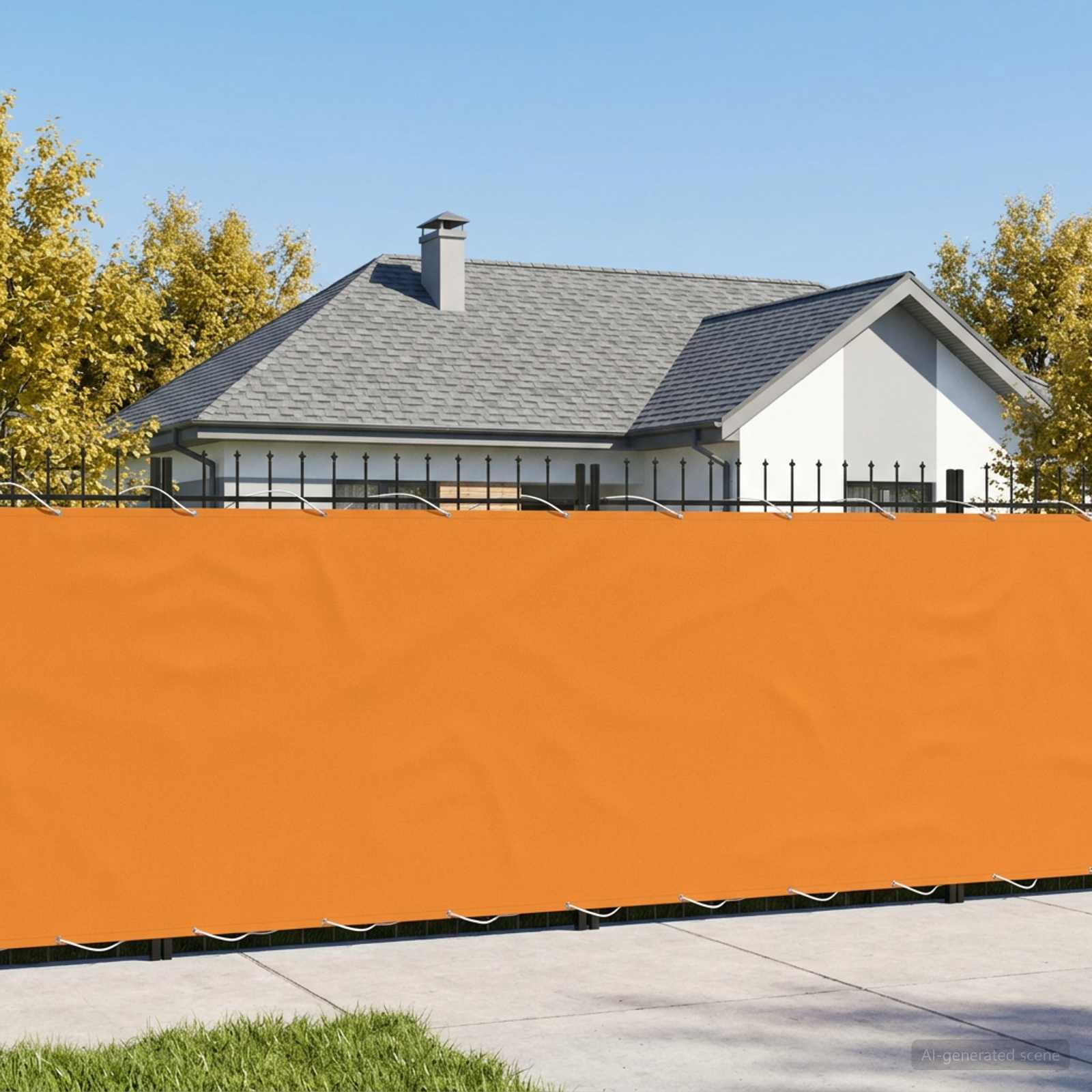 Balkon Sichtschutz 180 x 800 cm Stoff mit PU-Beschichtung