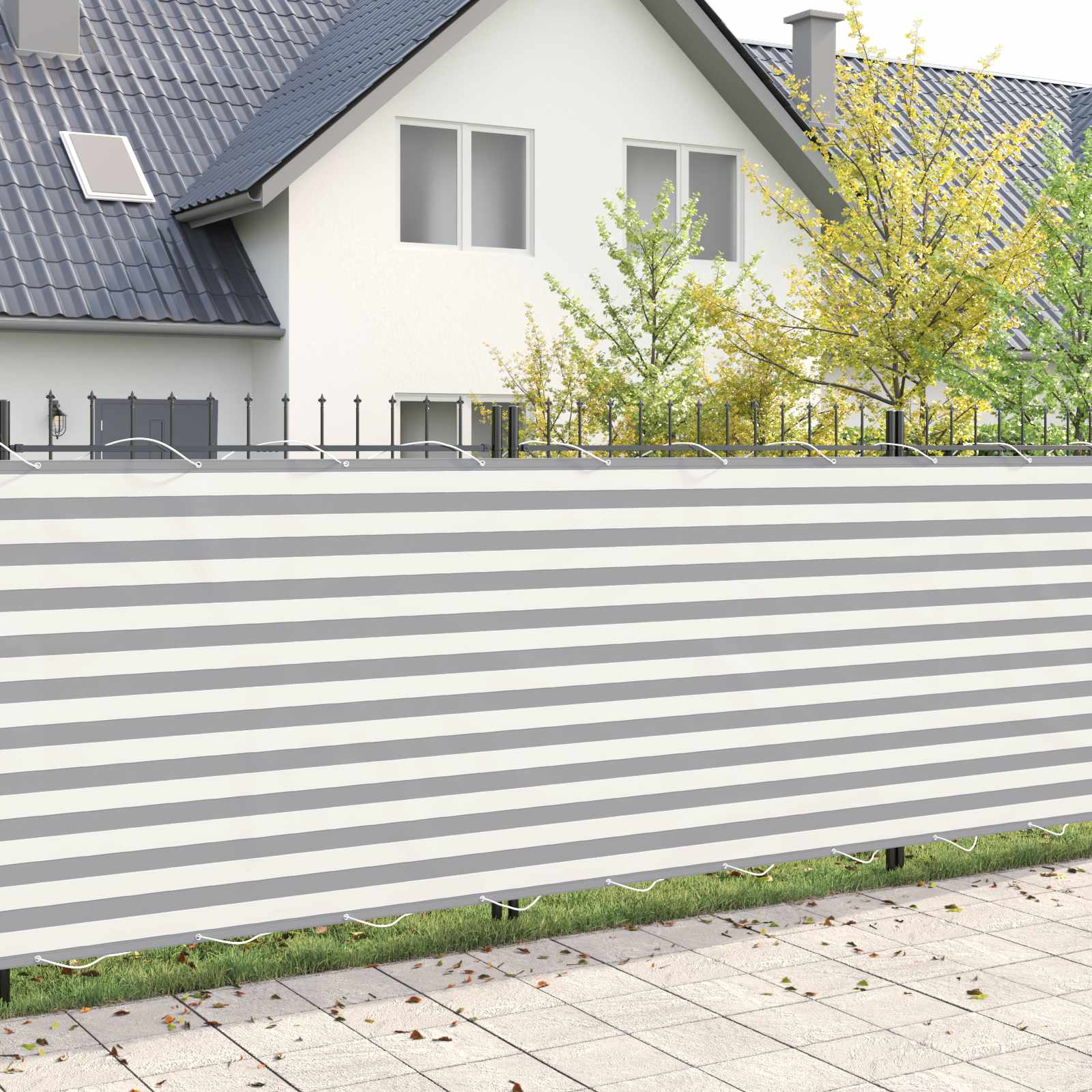 Balkon Sichtschutz 180 x 500 cm Stoff mit PU-Beschichtung