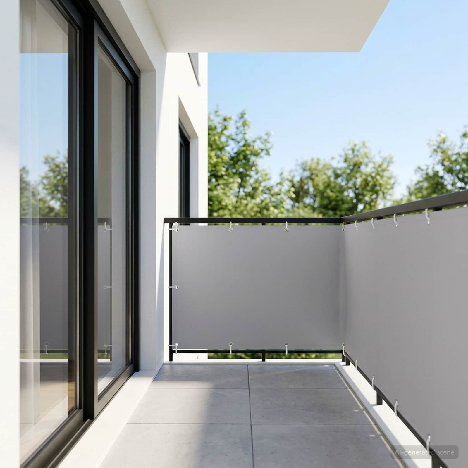 Balkon-Sichtschutz 1,2 x 25 m Stoff mit PU-Beschichtung
