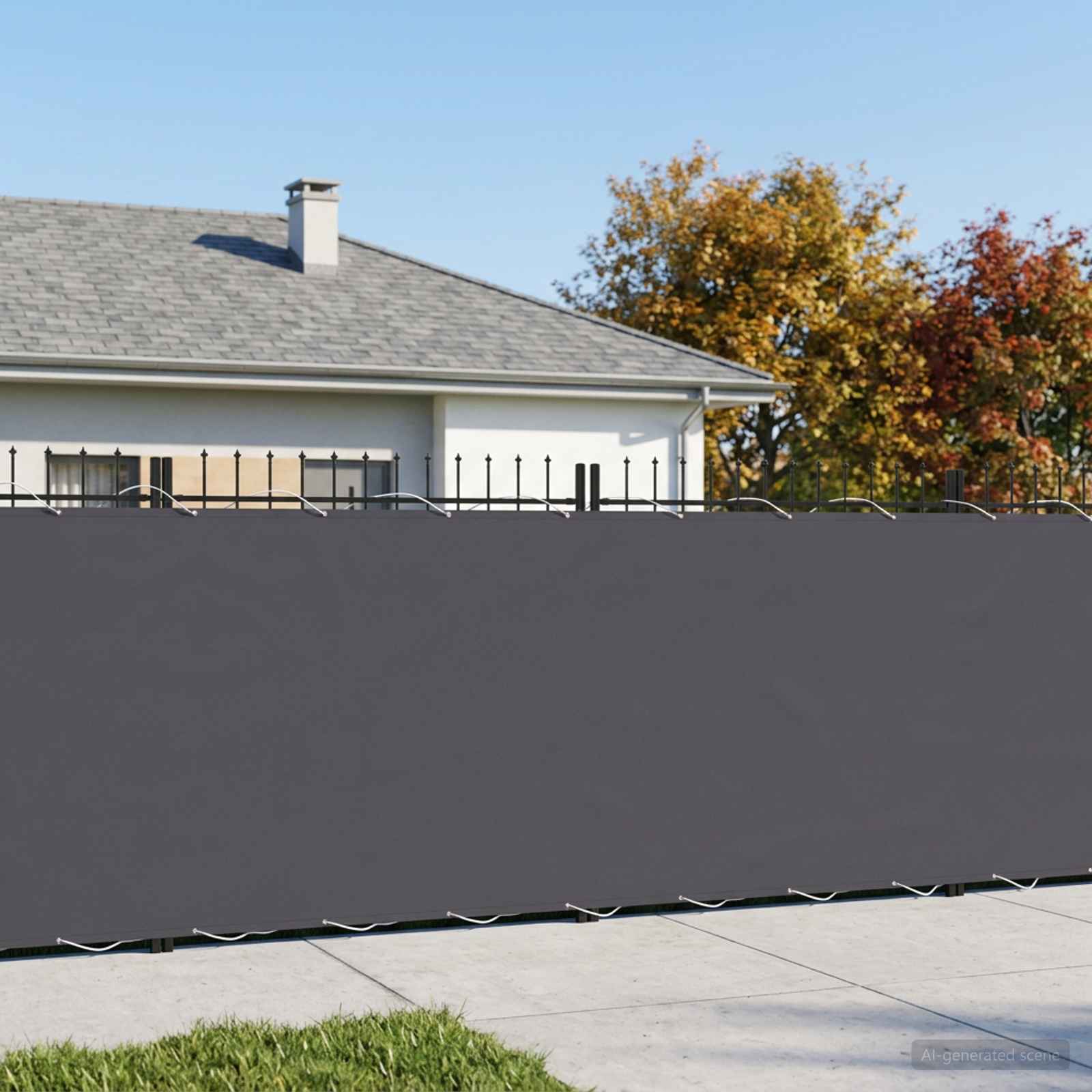 Balkon-Sichtschutz 1,8 x 15 m Stoff mit PU-Beschichtung