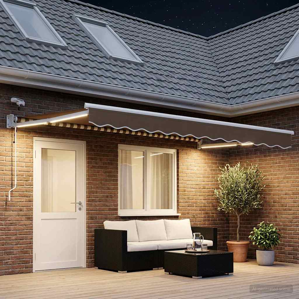 Elektrische ausziehbare Markise Taupe