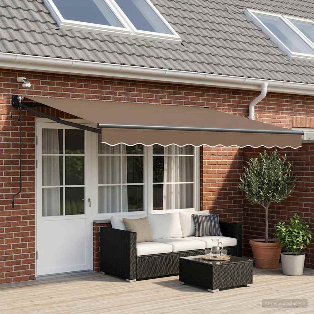 Elektrische ausziehbare Markise Taupe