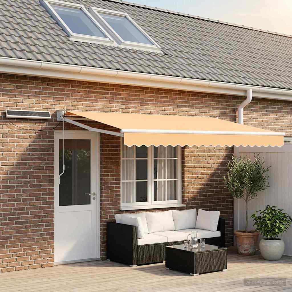 Elektrische ausziehbare Markise Sand 4,5 × 3 m