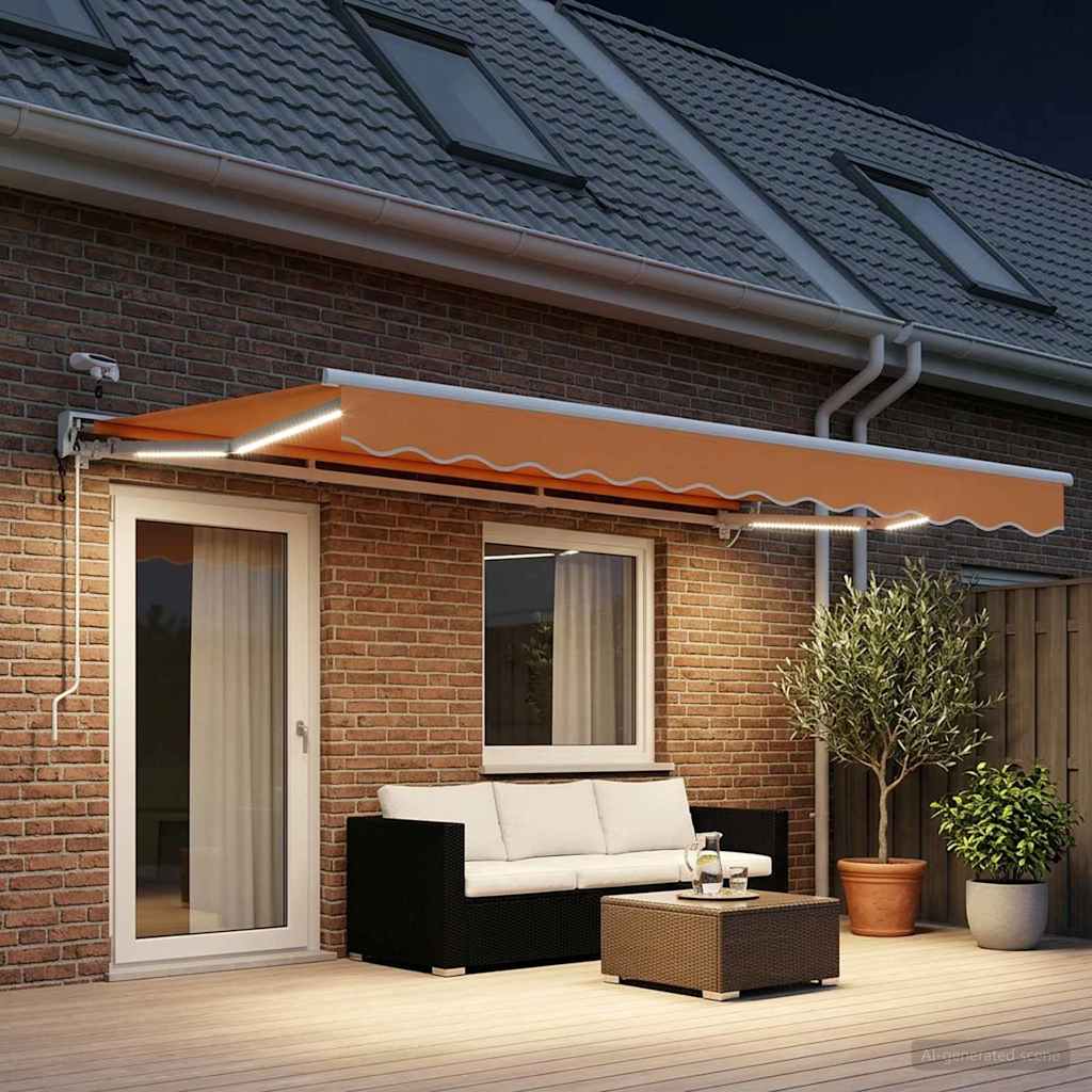 Elektrische ausziehbare Markise Sand 5 x 3,5 m