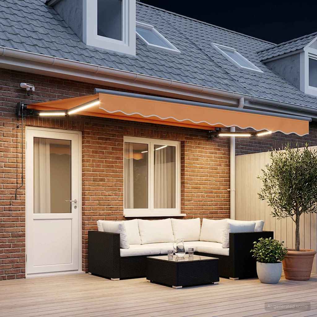 Elektrische ausziehbare Markise Sand 5 x 3,5 m