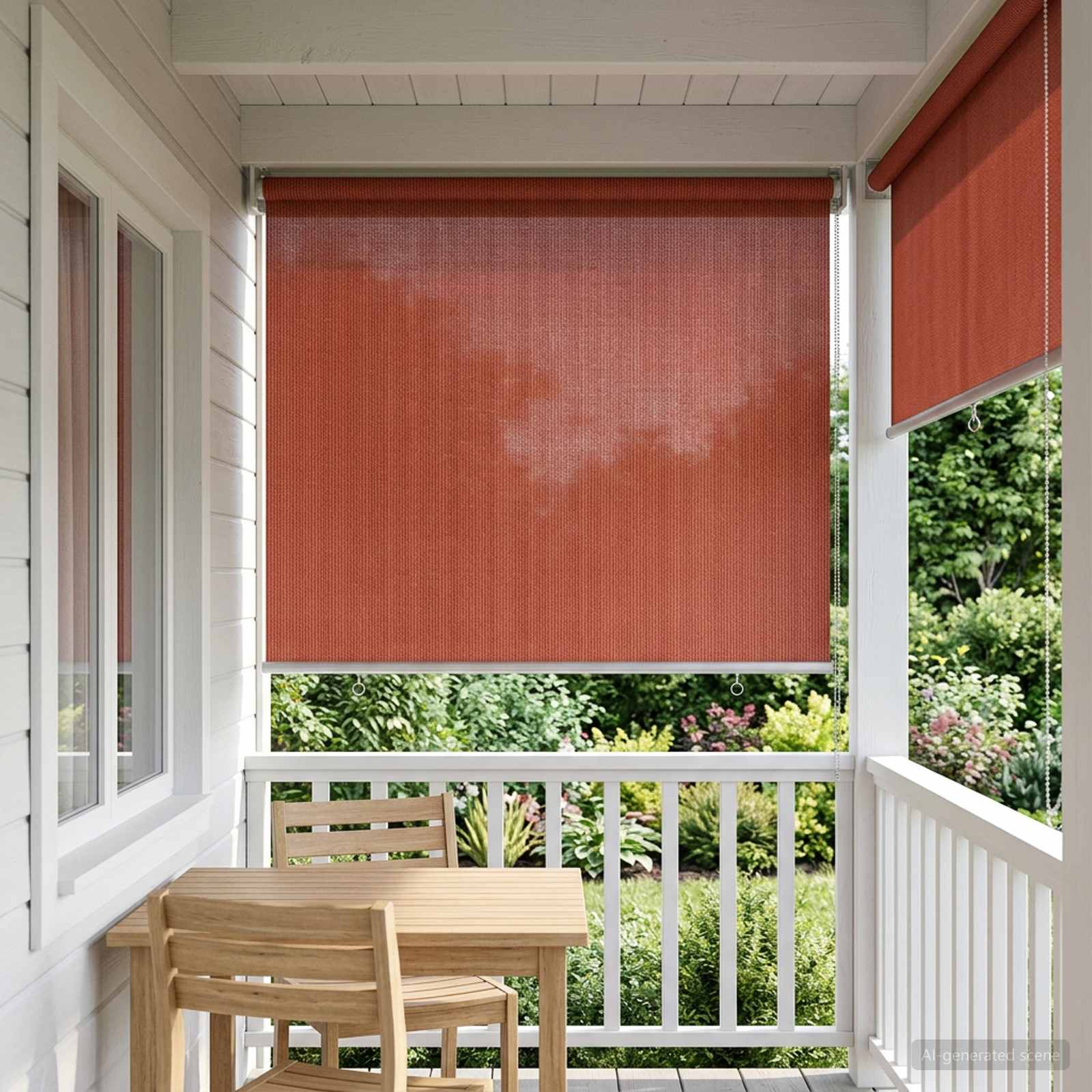 Außenrollo 90% UV-Block Terrakotta 120 x 230 cm HDPE